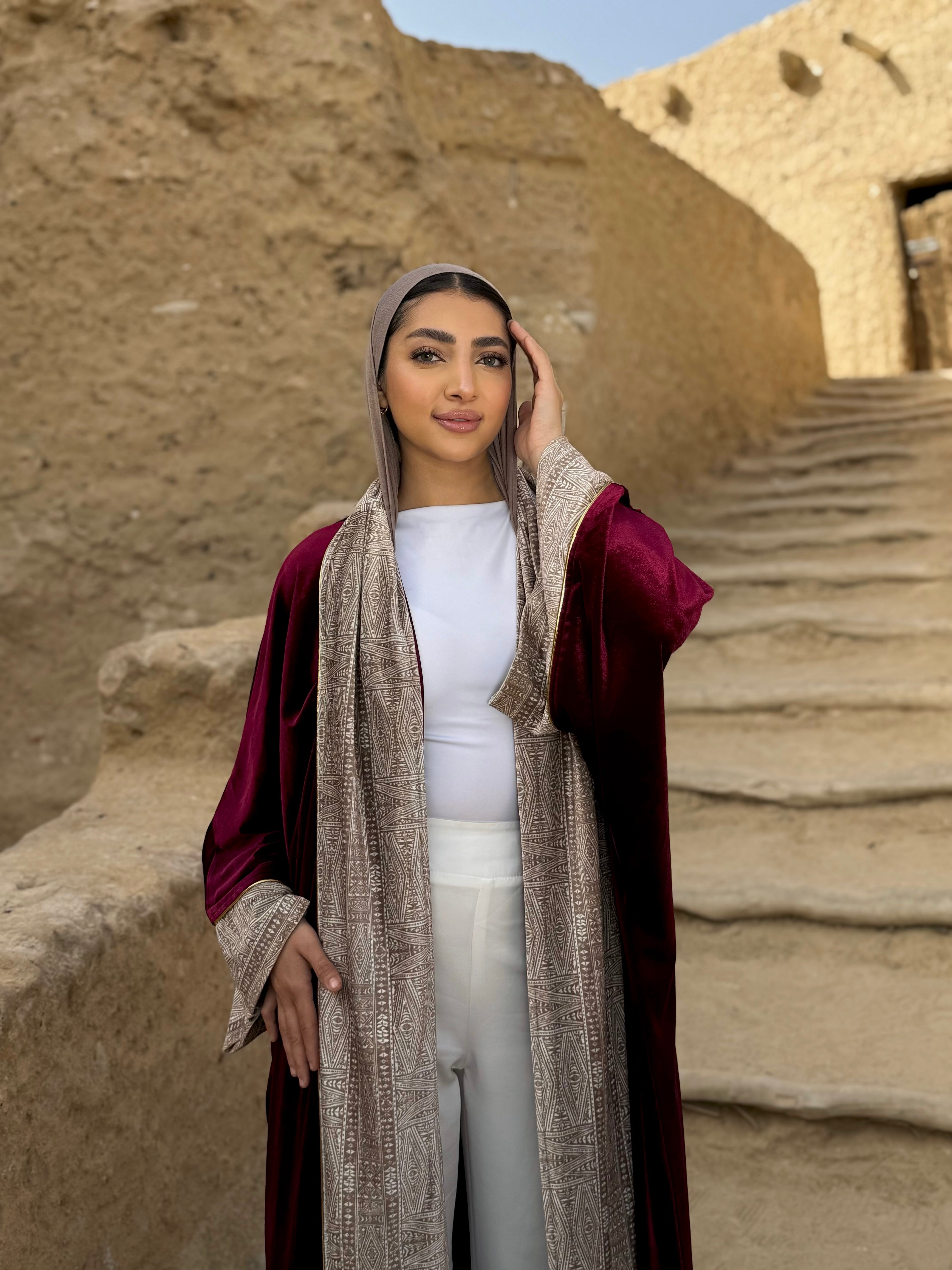 Sahara Burgundy Kaftan