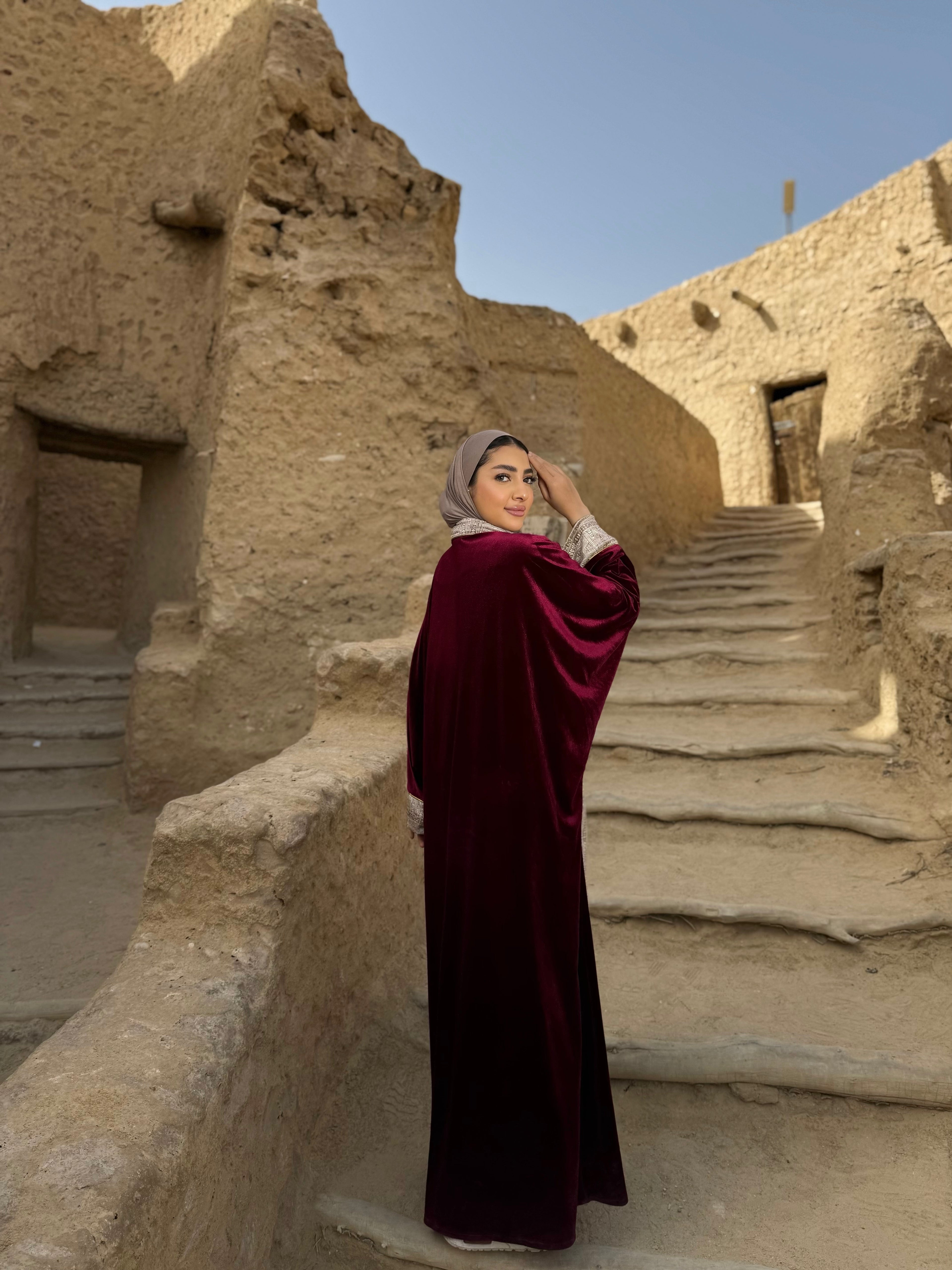 Sahara Burgundy Kaftan