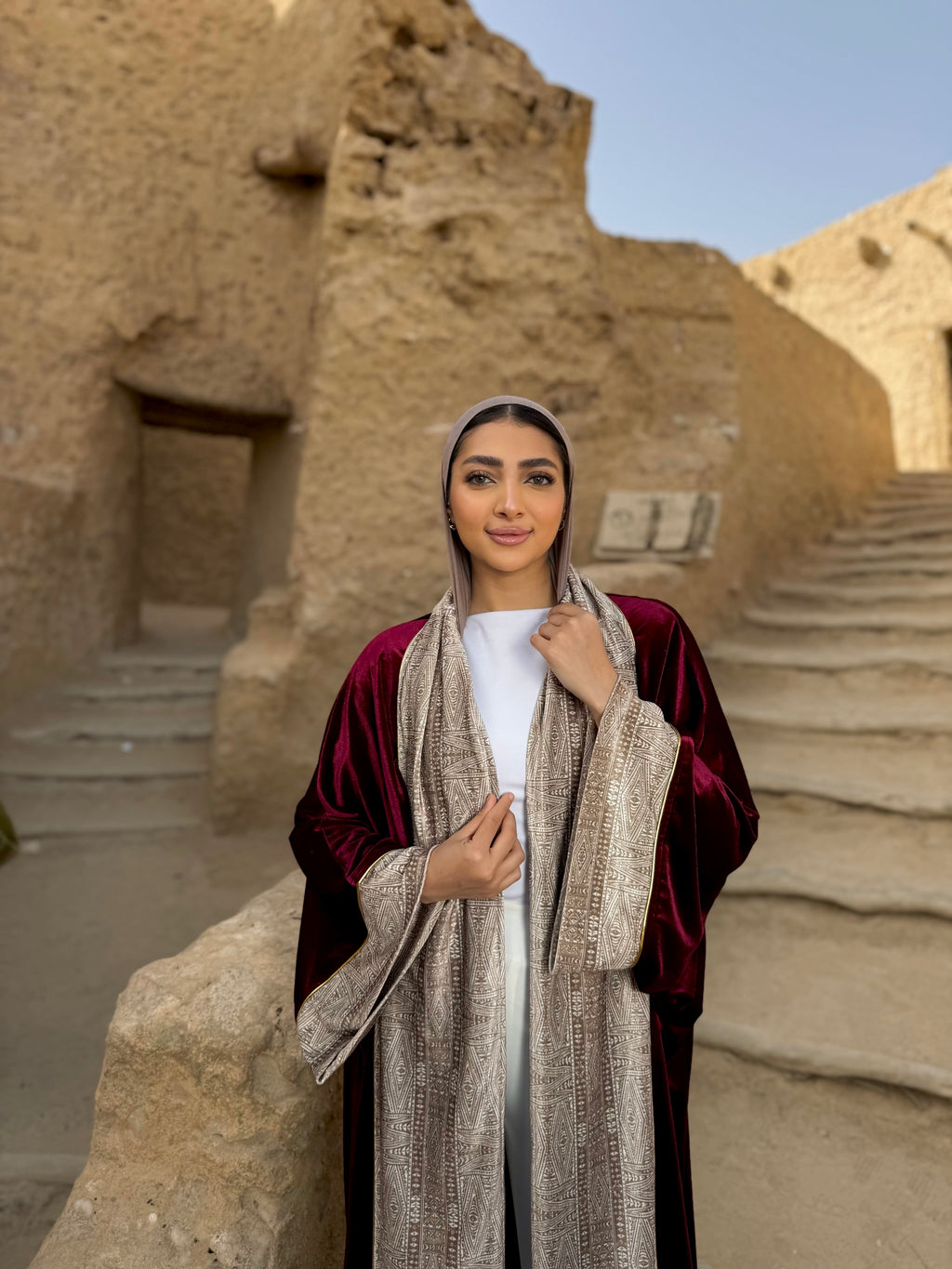 Sahara Burgundy Kaftan