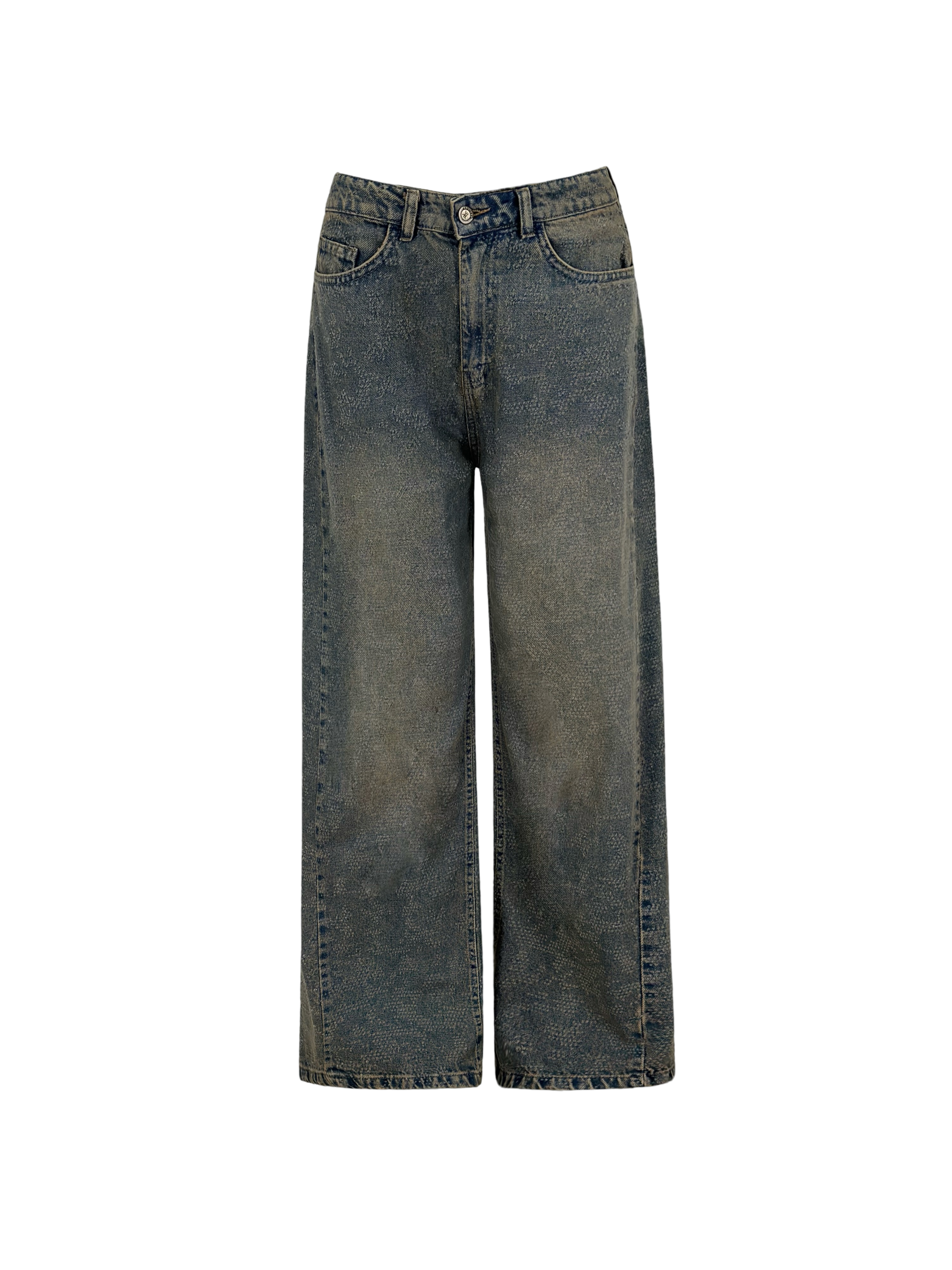 Distressed Wide Denim