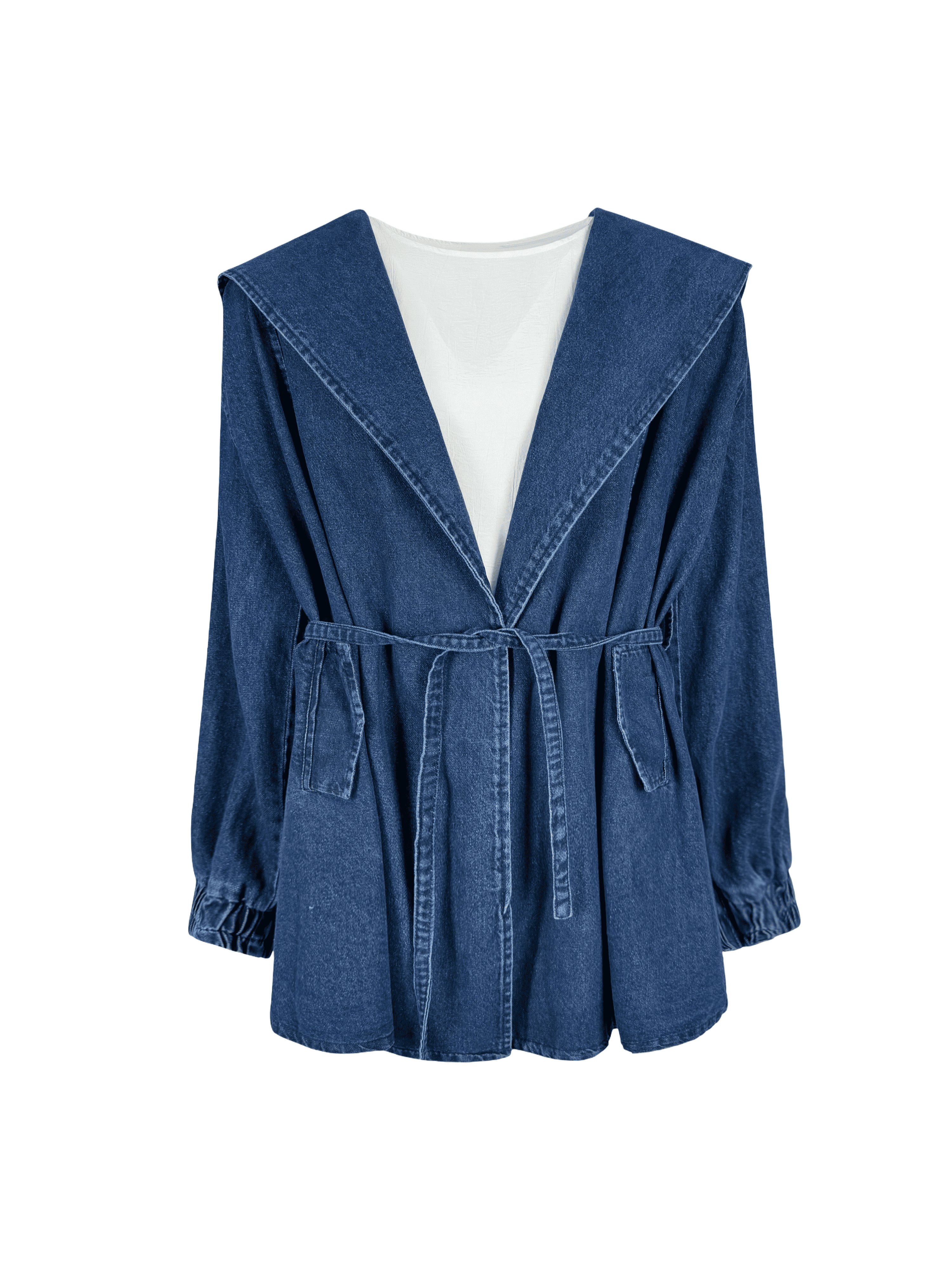 Hooded Denim Coat