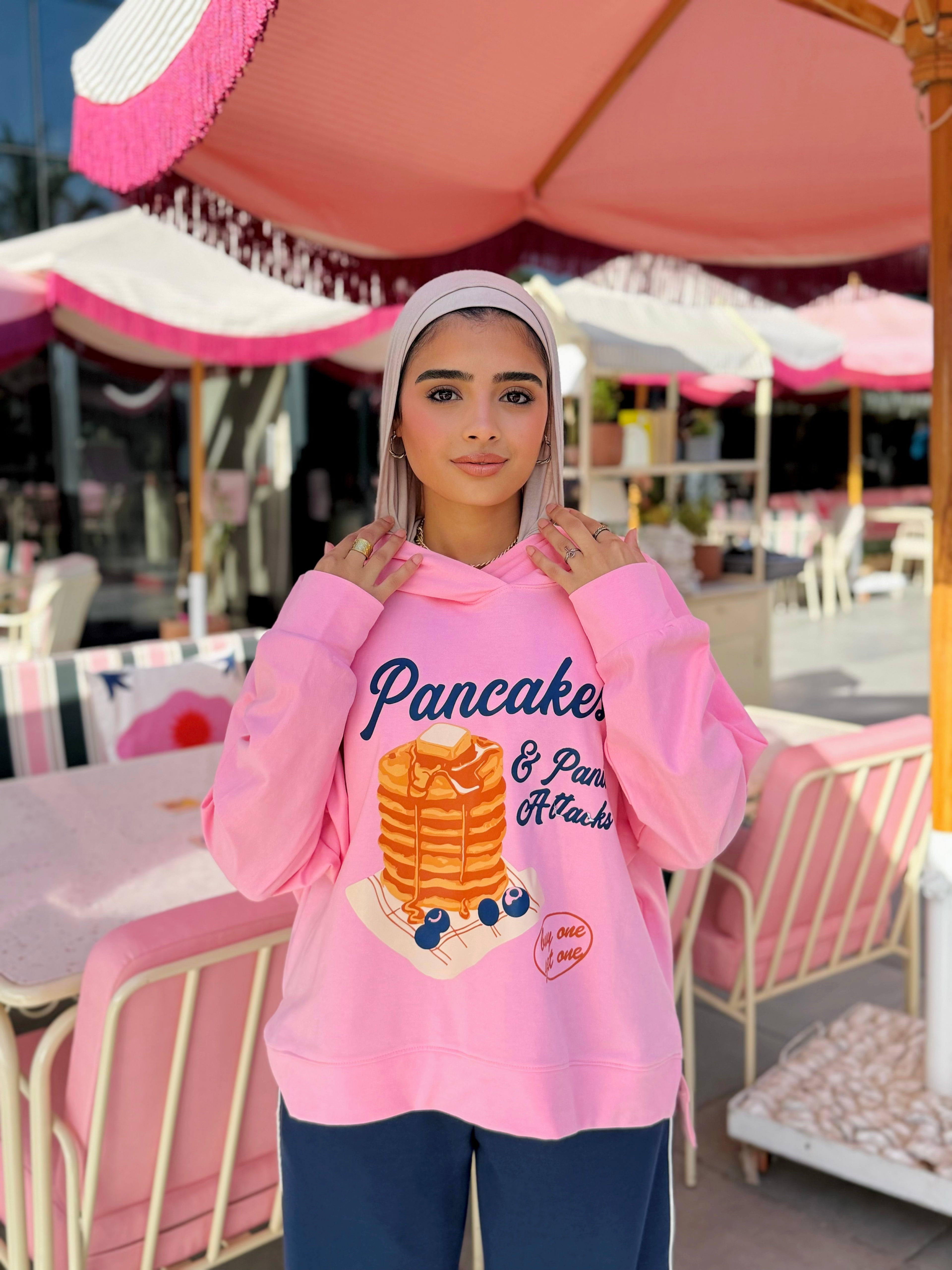 Pancakes Panic Rose Sweatshirt
