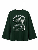 Le Cafe du Matcha Embroidered T-Shirt