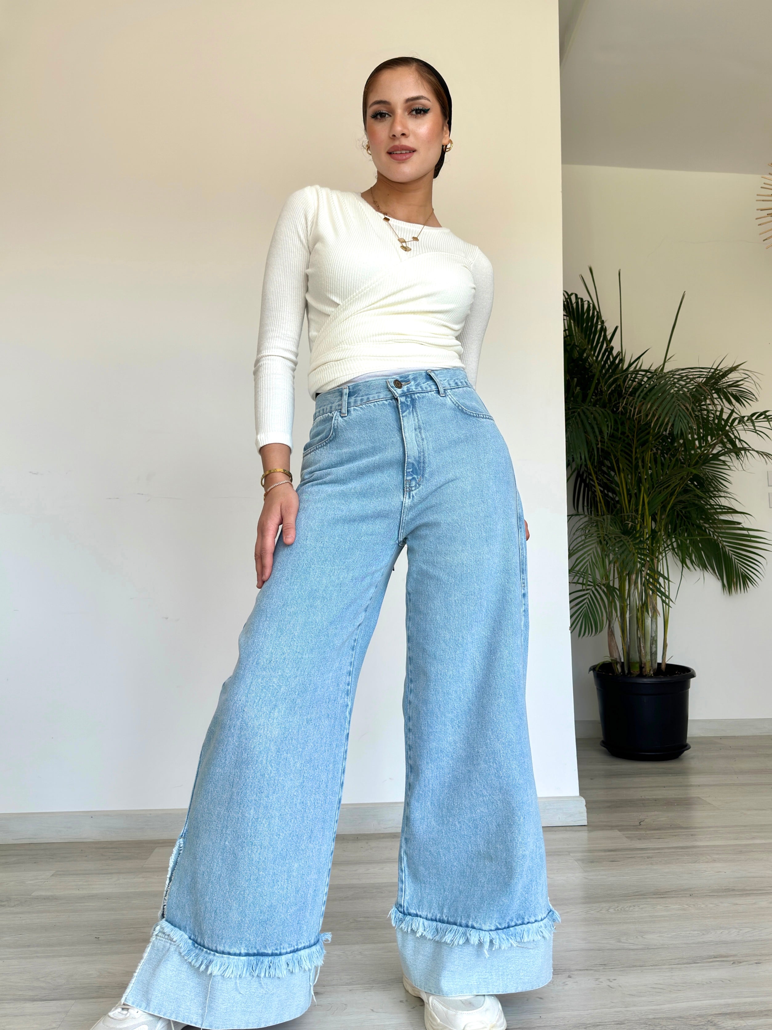 Split Invertito Ends Jeans Cool Sky