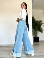Split Invertito Ends Jeans Cool Sky