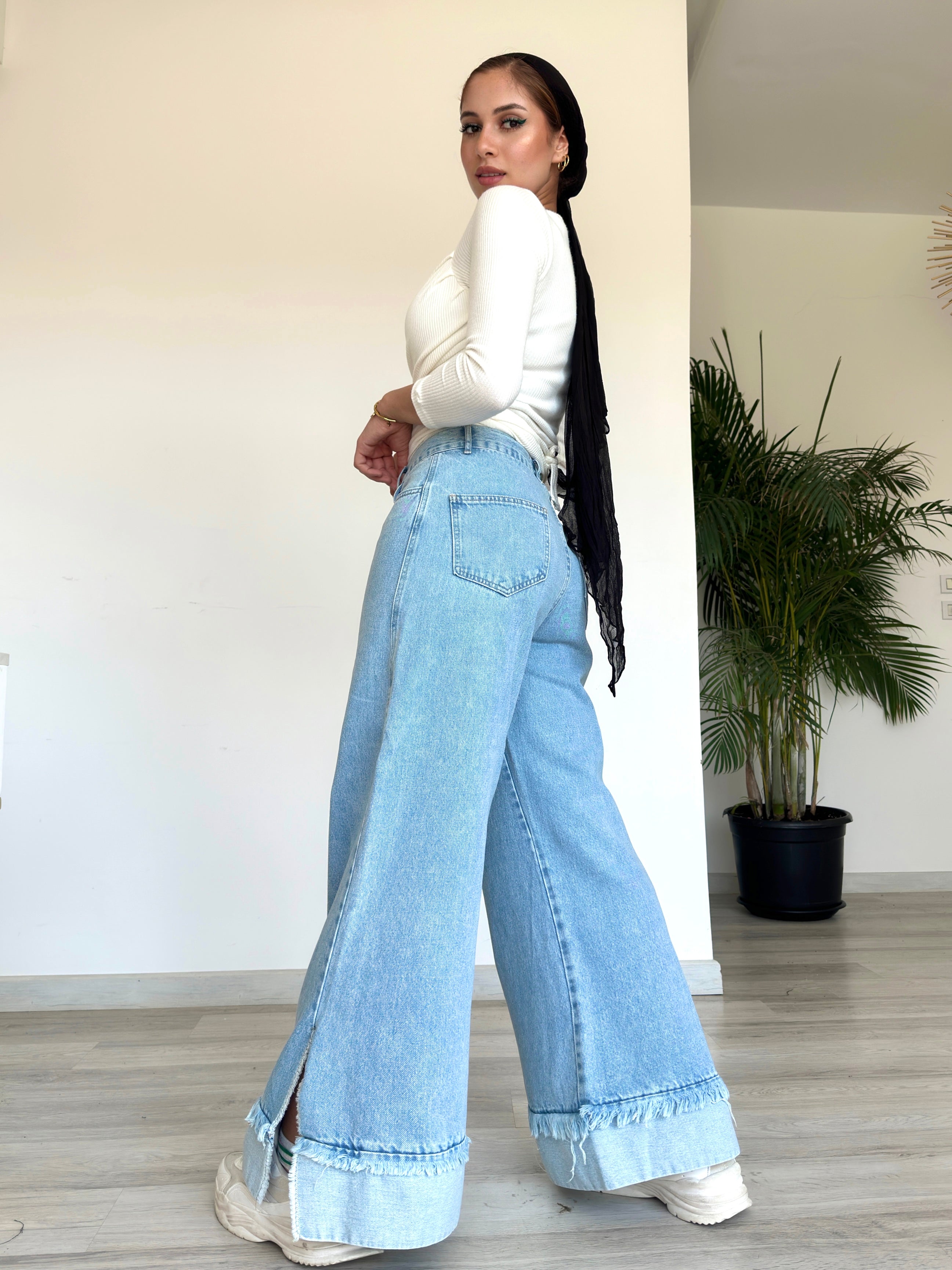 Split Invertito Ends Jeans Cool Sky