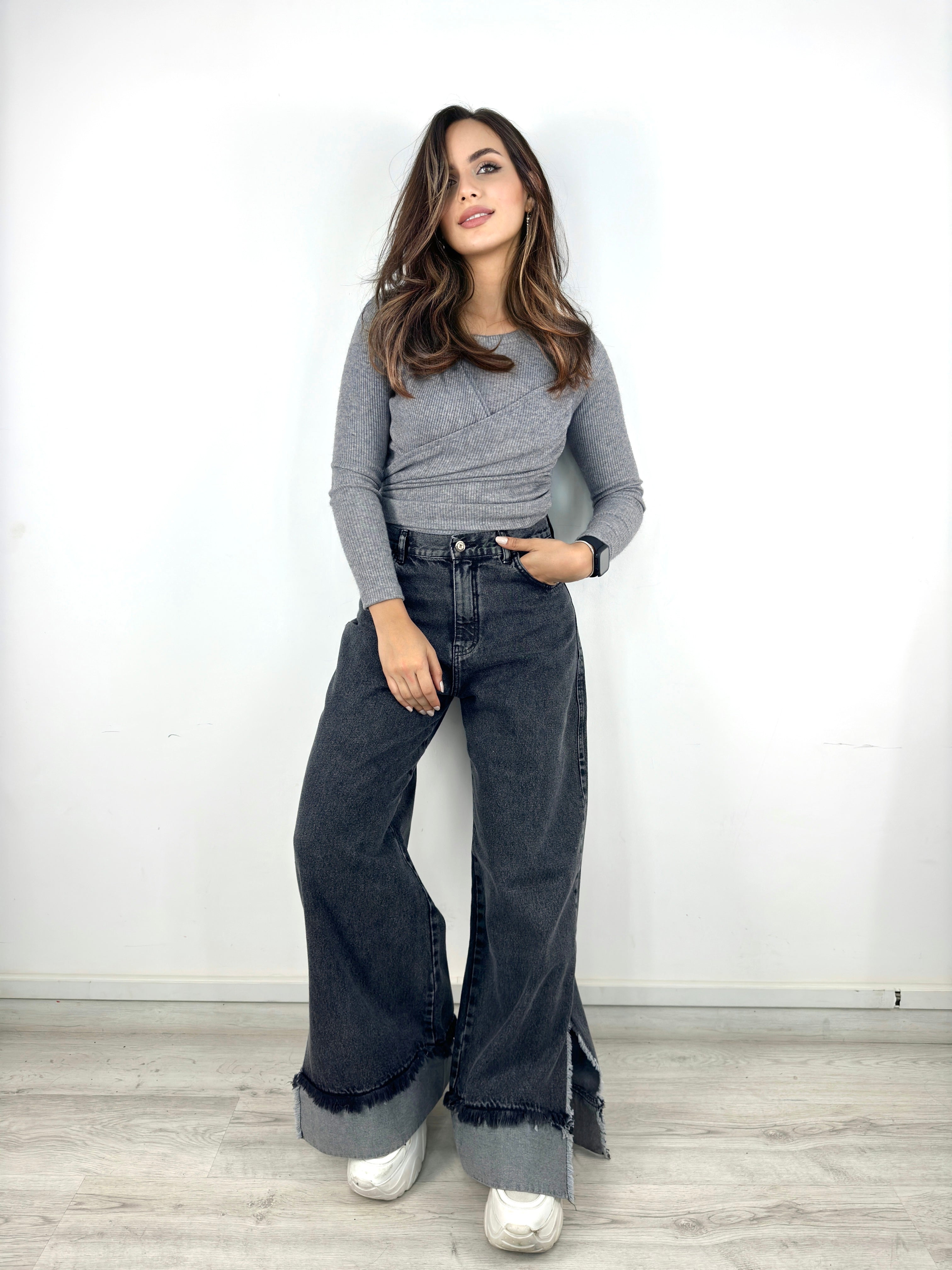 Split Invertito Ends Jeans Midnight