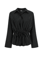Linen Stripes Snatched Set Top