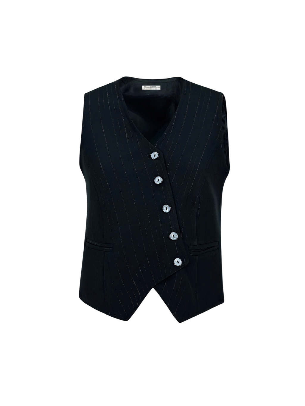 Shimmery Stripped Set Vest