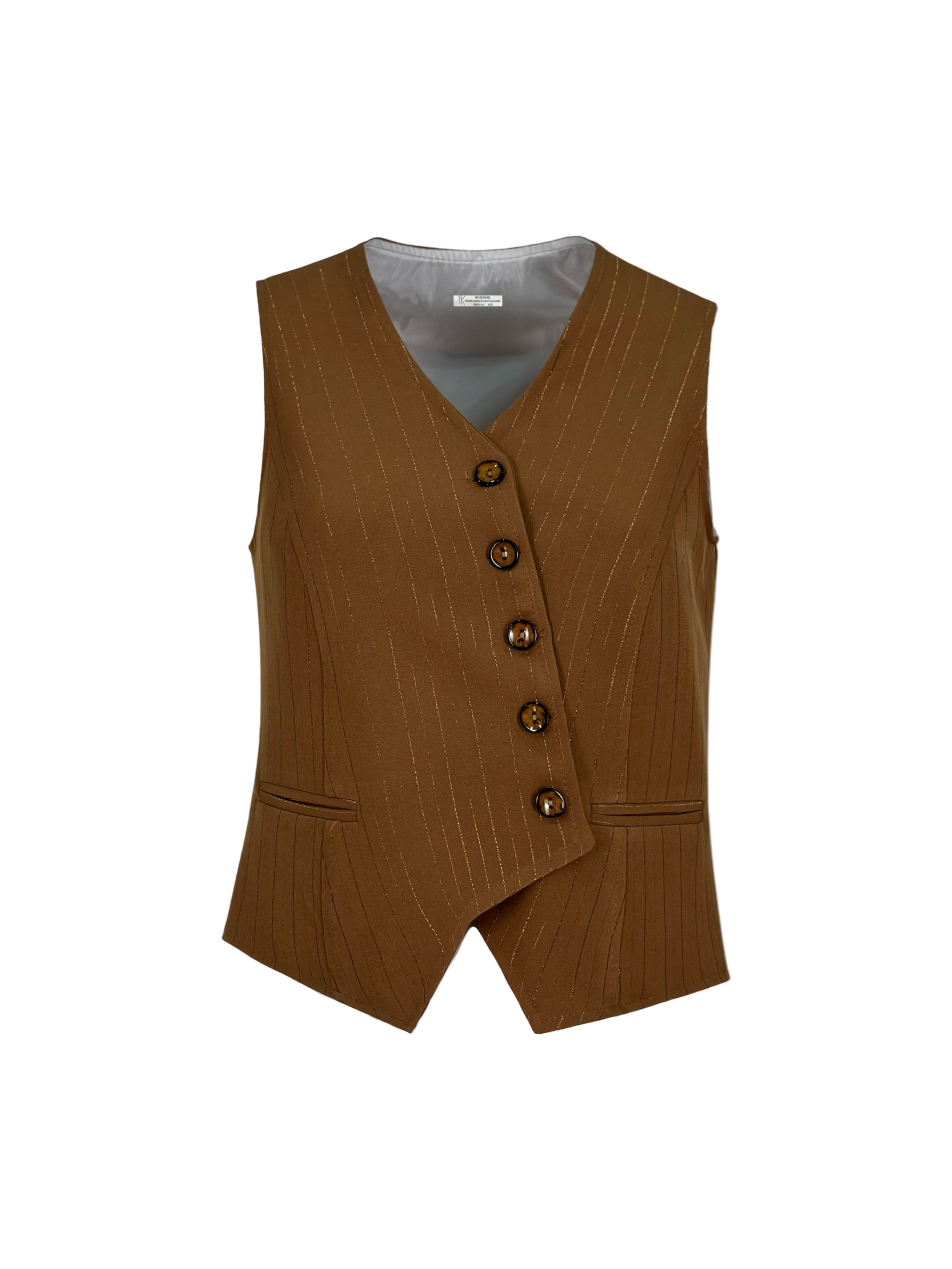 Shimmery Stripped Set Vest