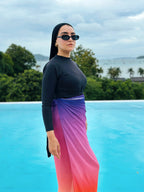 Bahamas Sunset Ruffled Cover up