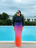 Bahamas Sunset Ruffled Cover up