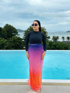 Bahamas Sunset Ruffled Cover up