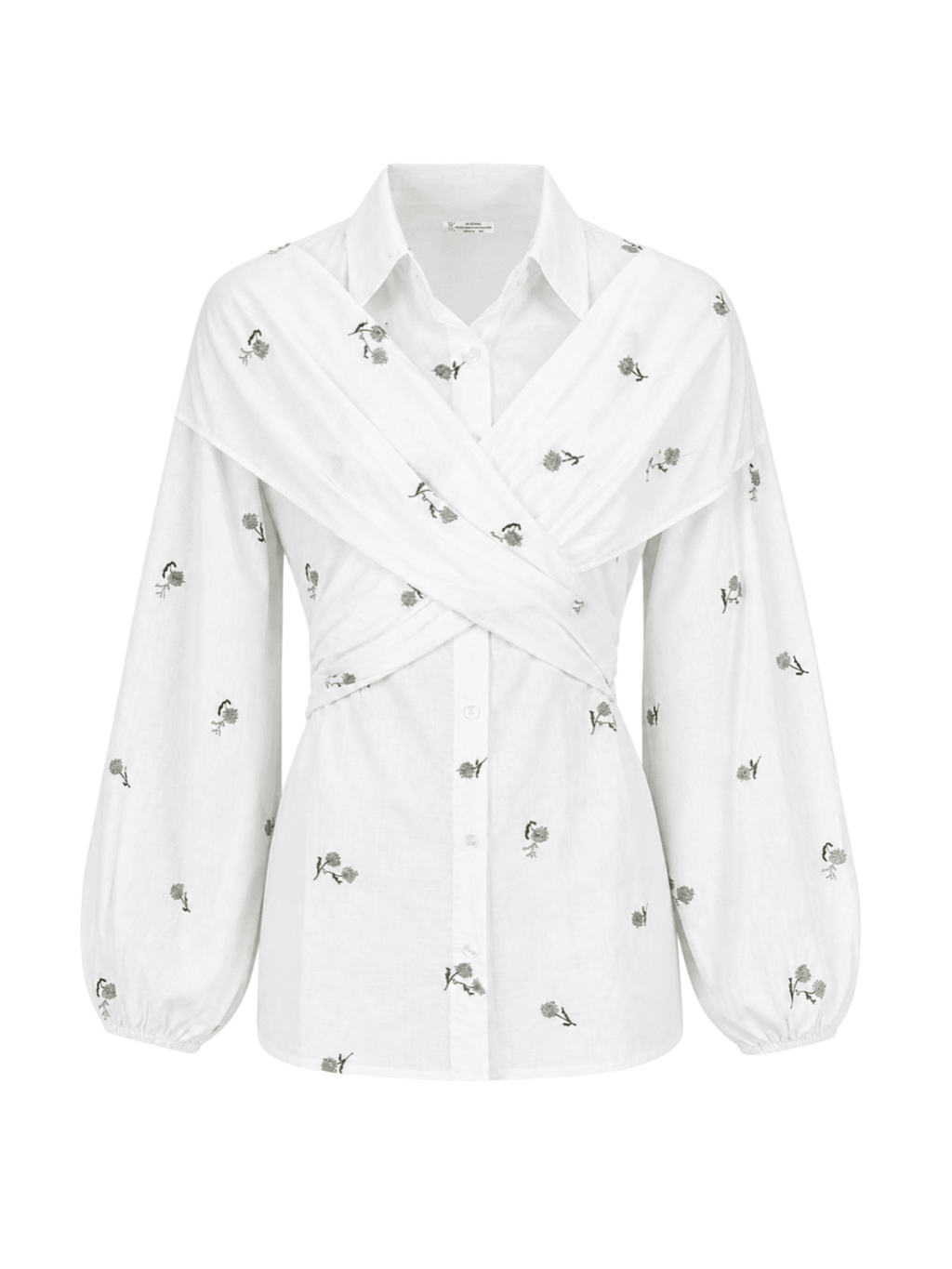 Embroidered Wrap it Shirt
