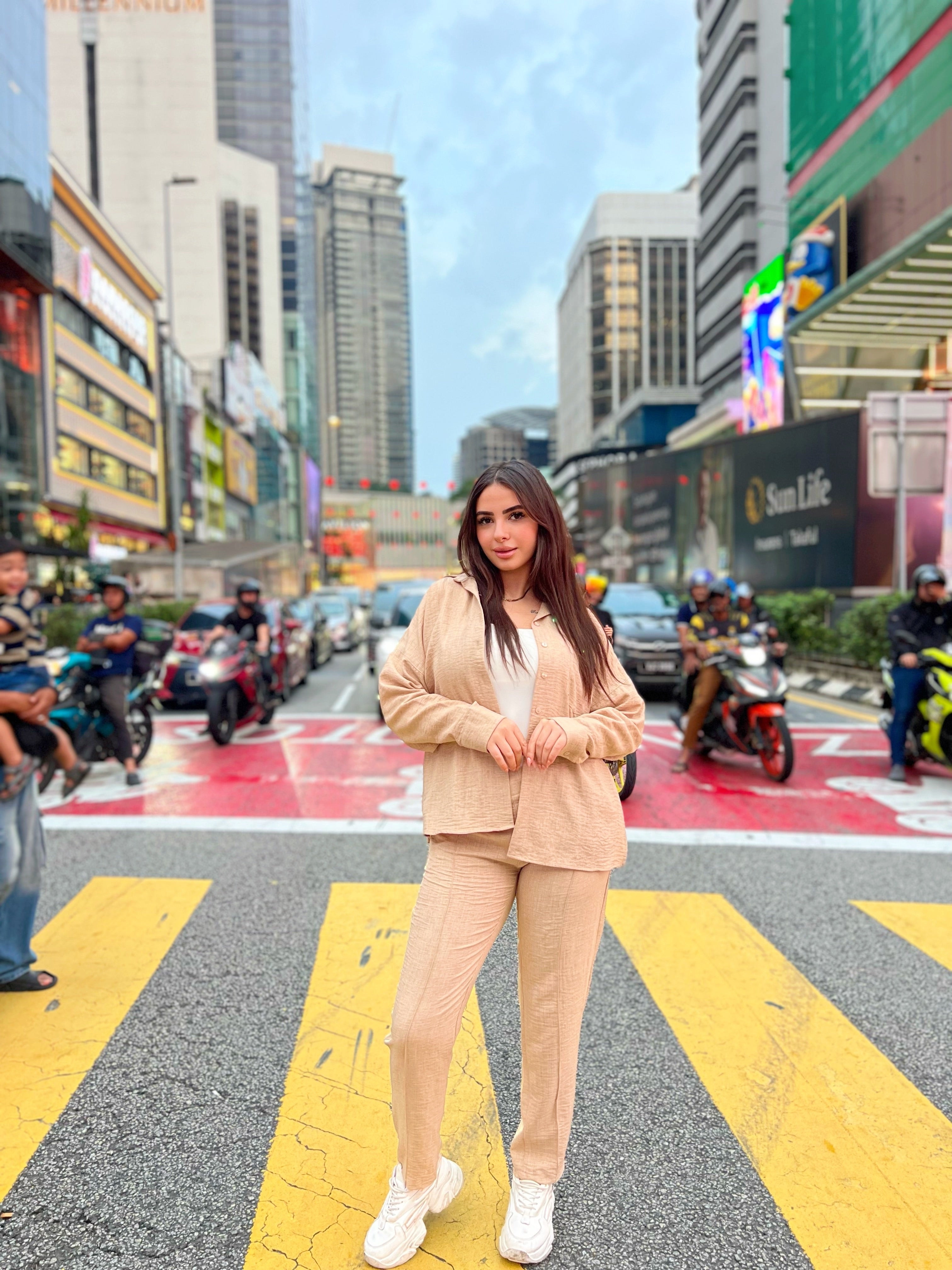 Glamy Everyday Lin Set Pants
