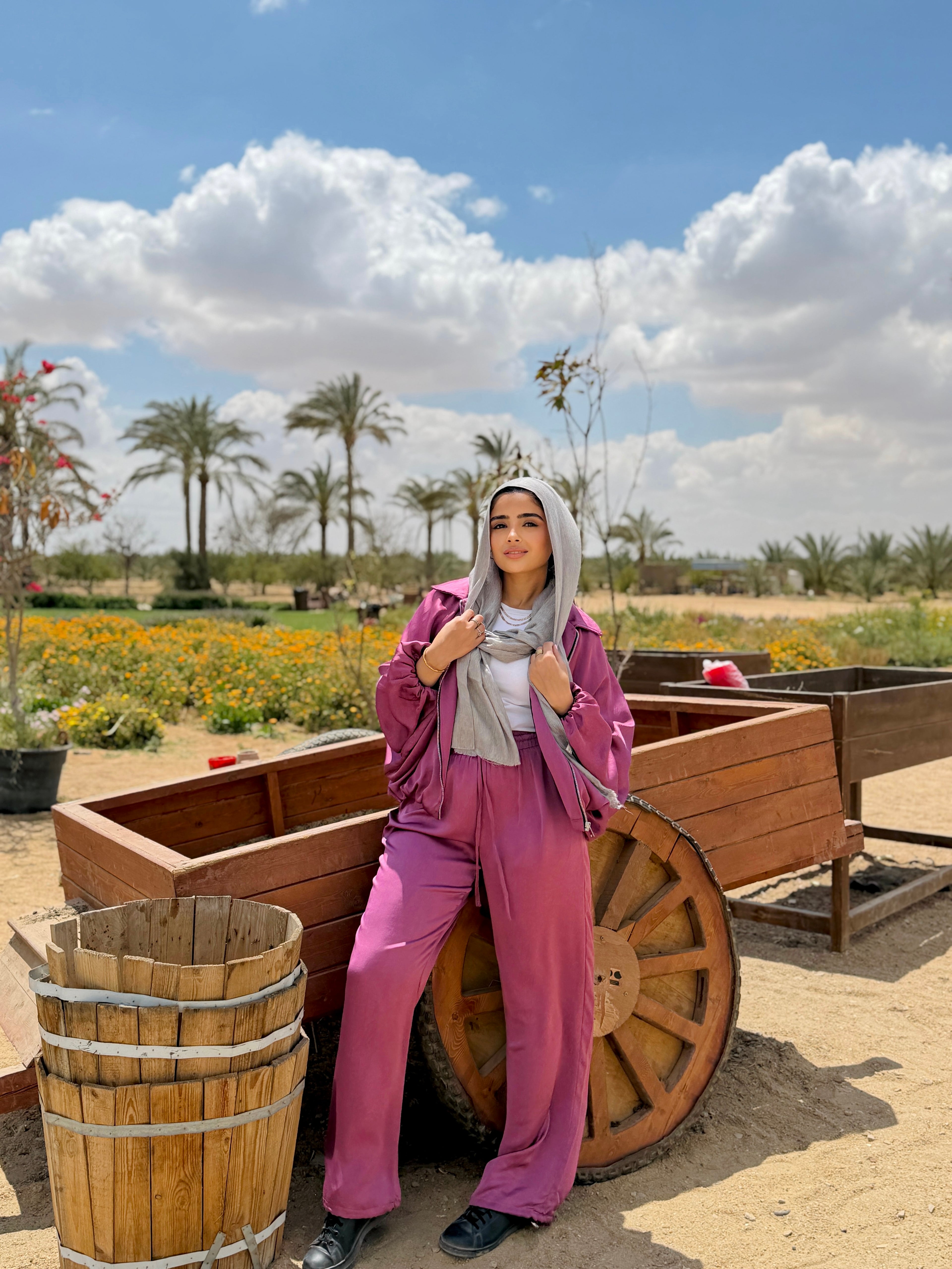 Silk Puff Set Pants