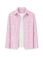 Stripes Floral Oversized Shirt