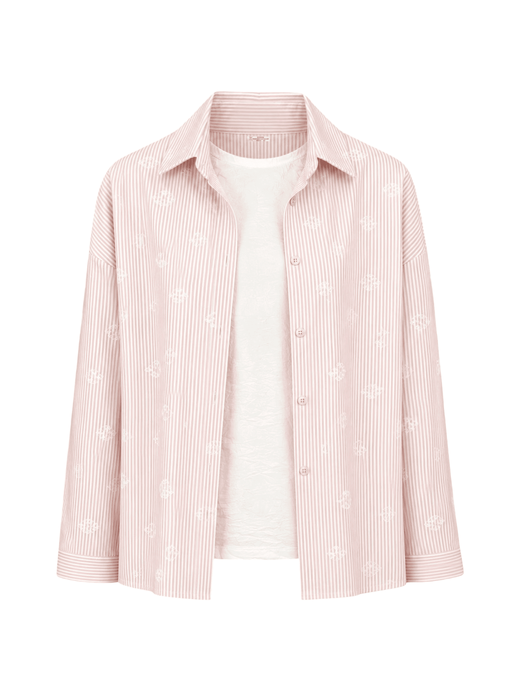 Stripes Floral Oversized Shirt