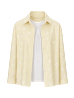 Stripes Floral Oversized Shirt