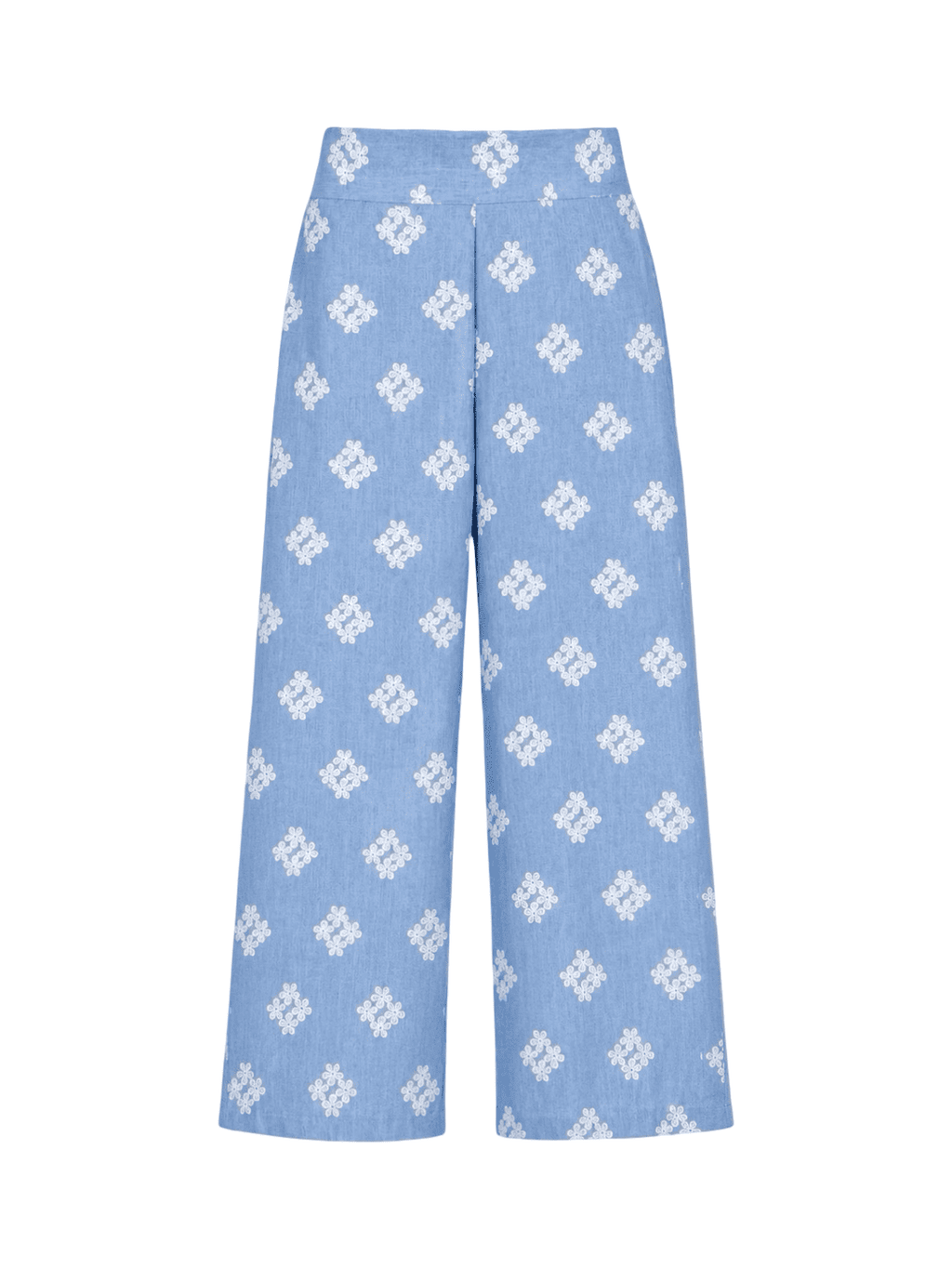 Cropped Lin Floral Pants