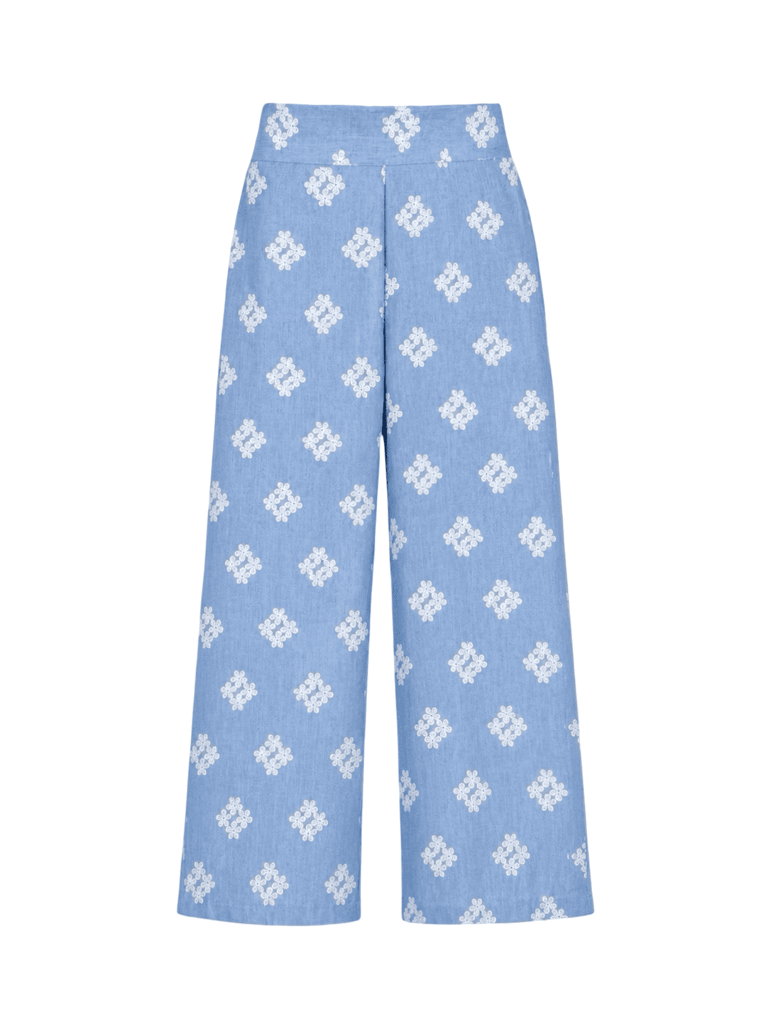 Cropped Lin Floral Pants