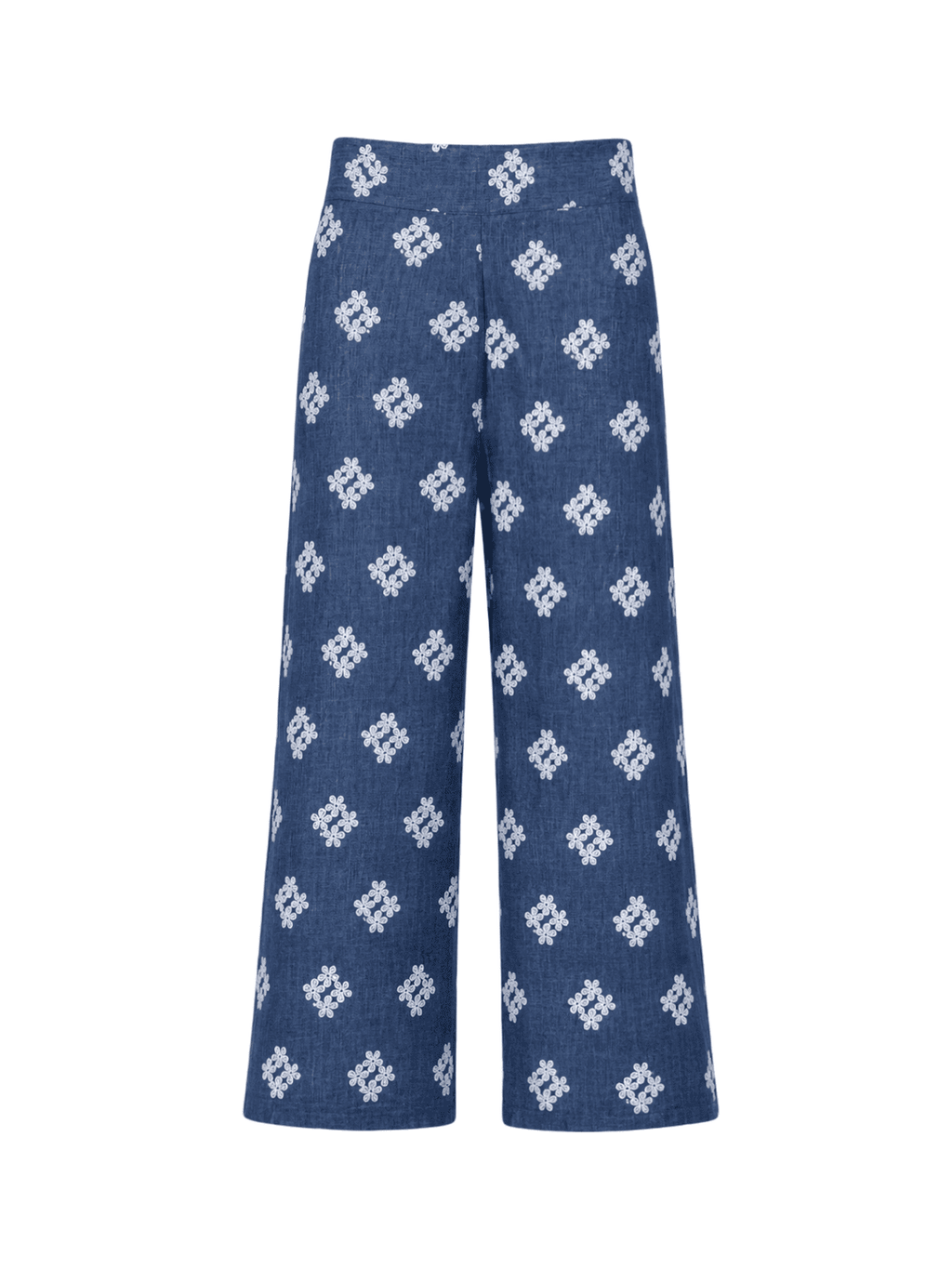 Cropped Lin Floral Pants