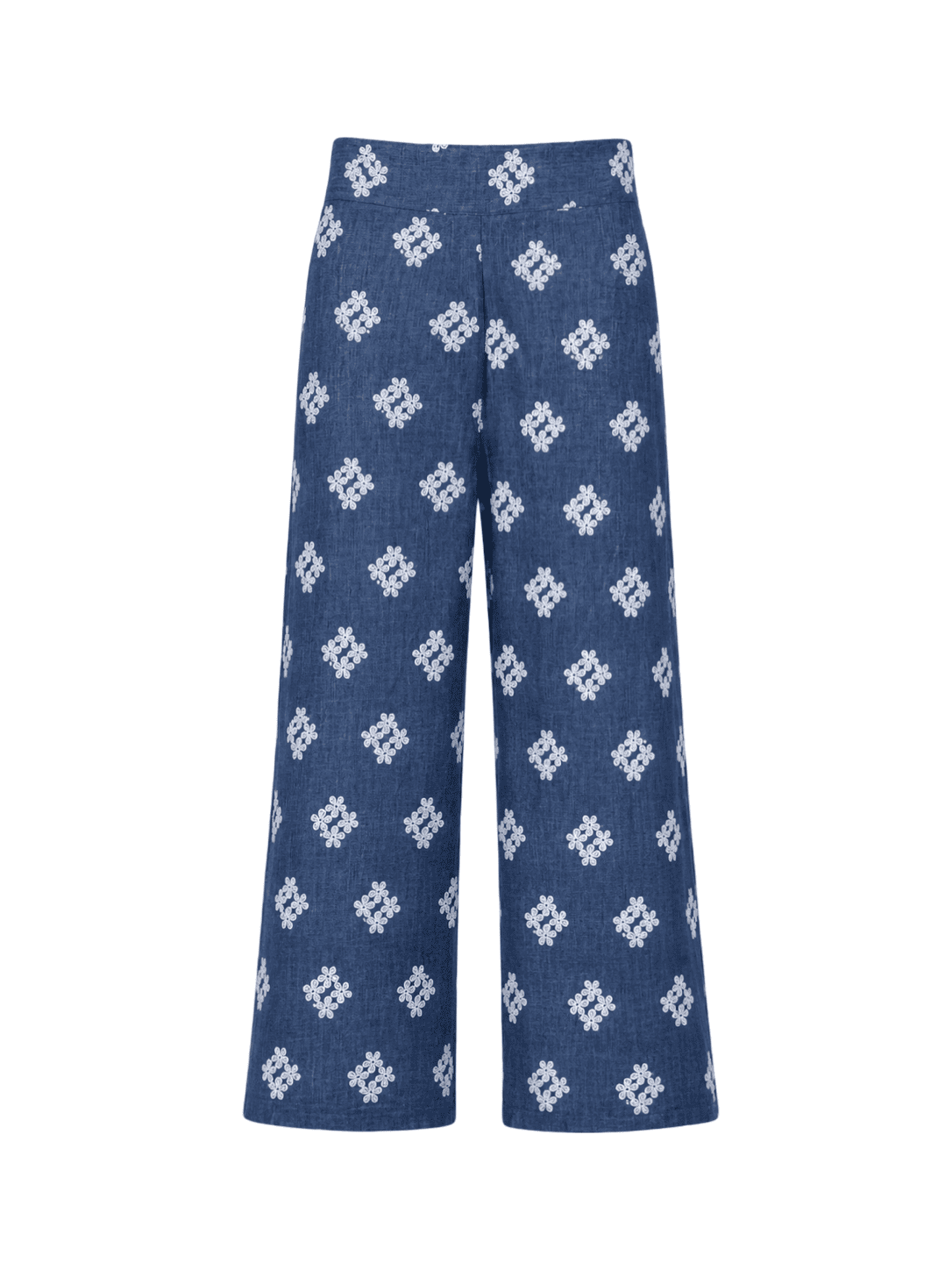 Cropped Lin Floral Pants