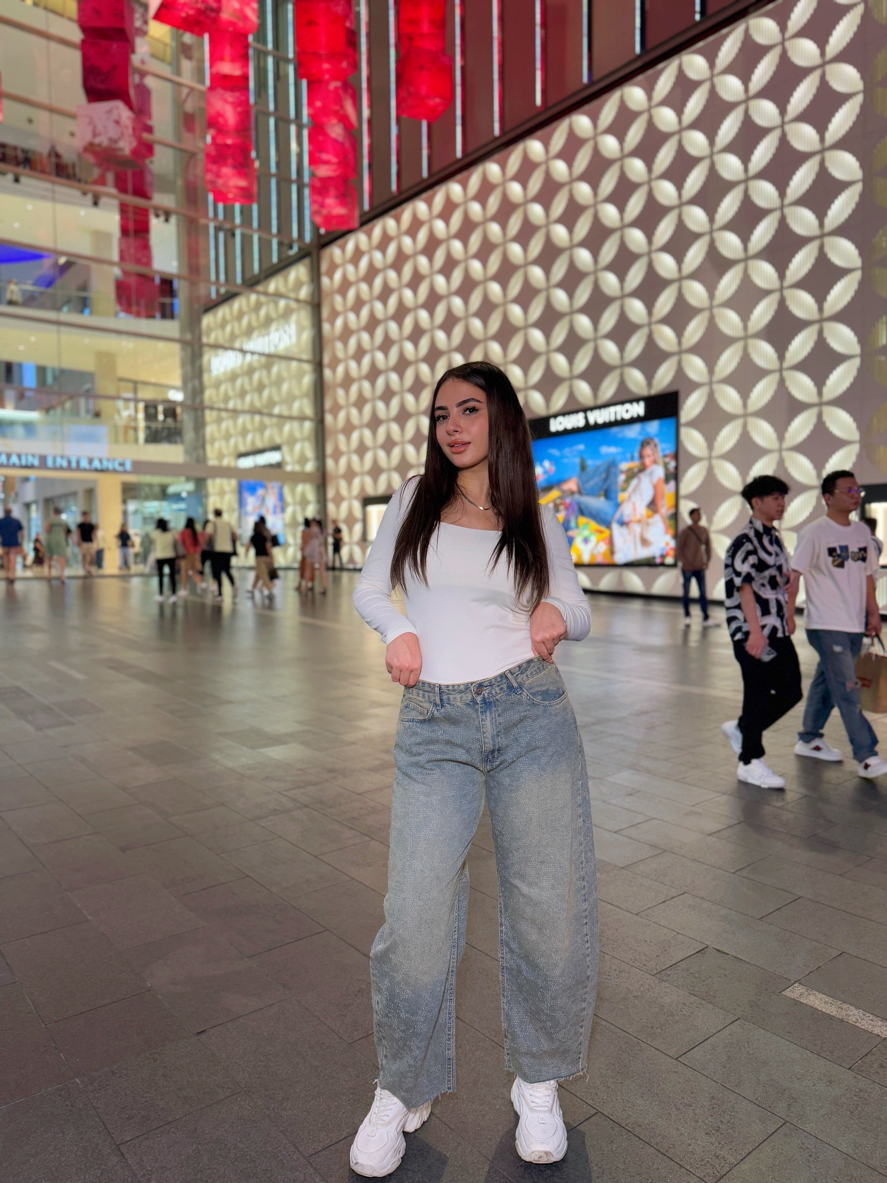 Distressed Balloon Denim