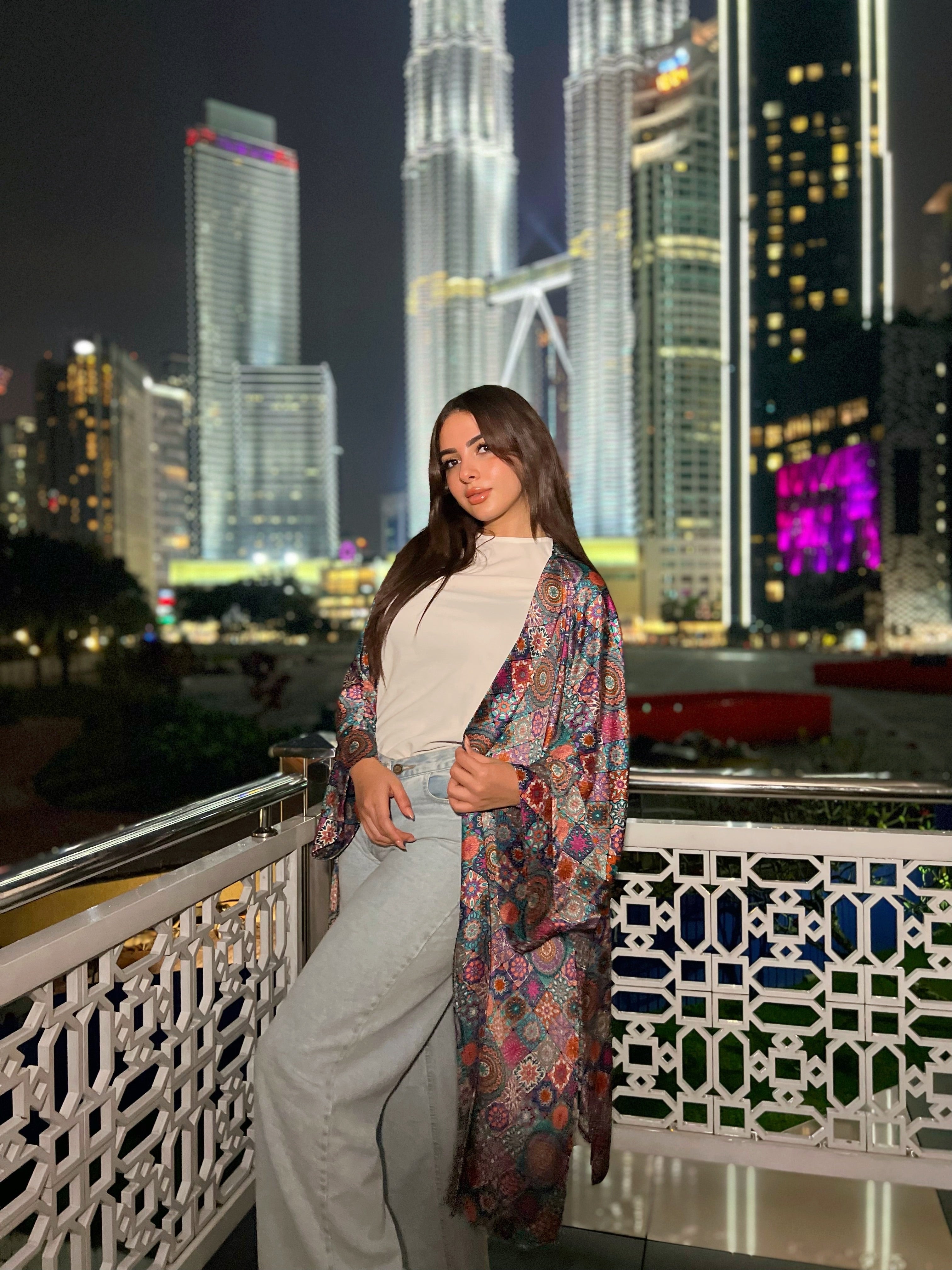 Silky Arabesque Kimono
