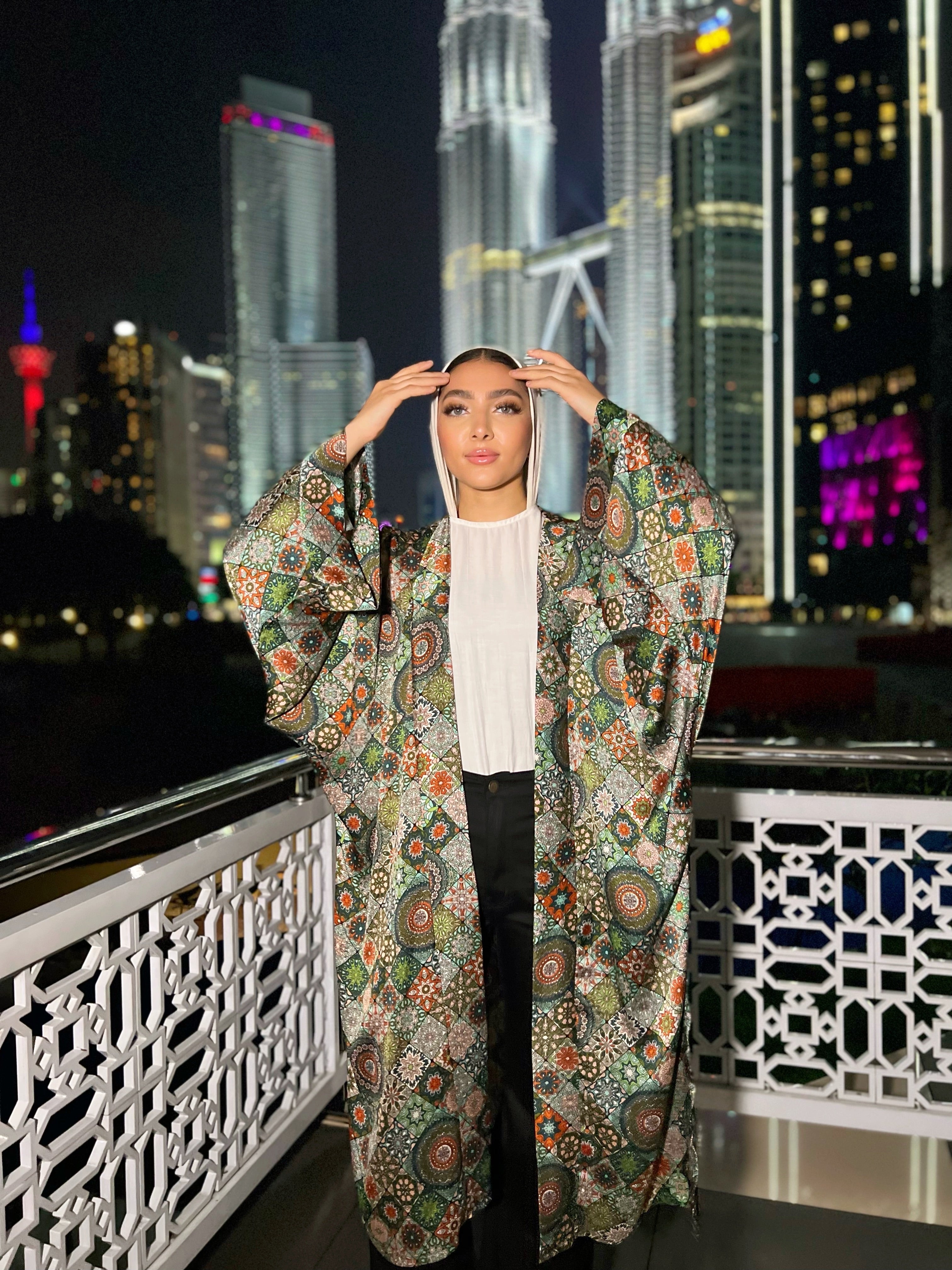 Silky Arabesque Kimono