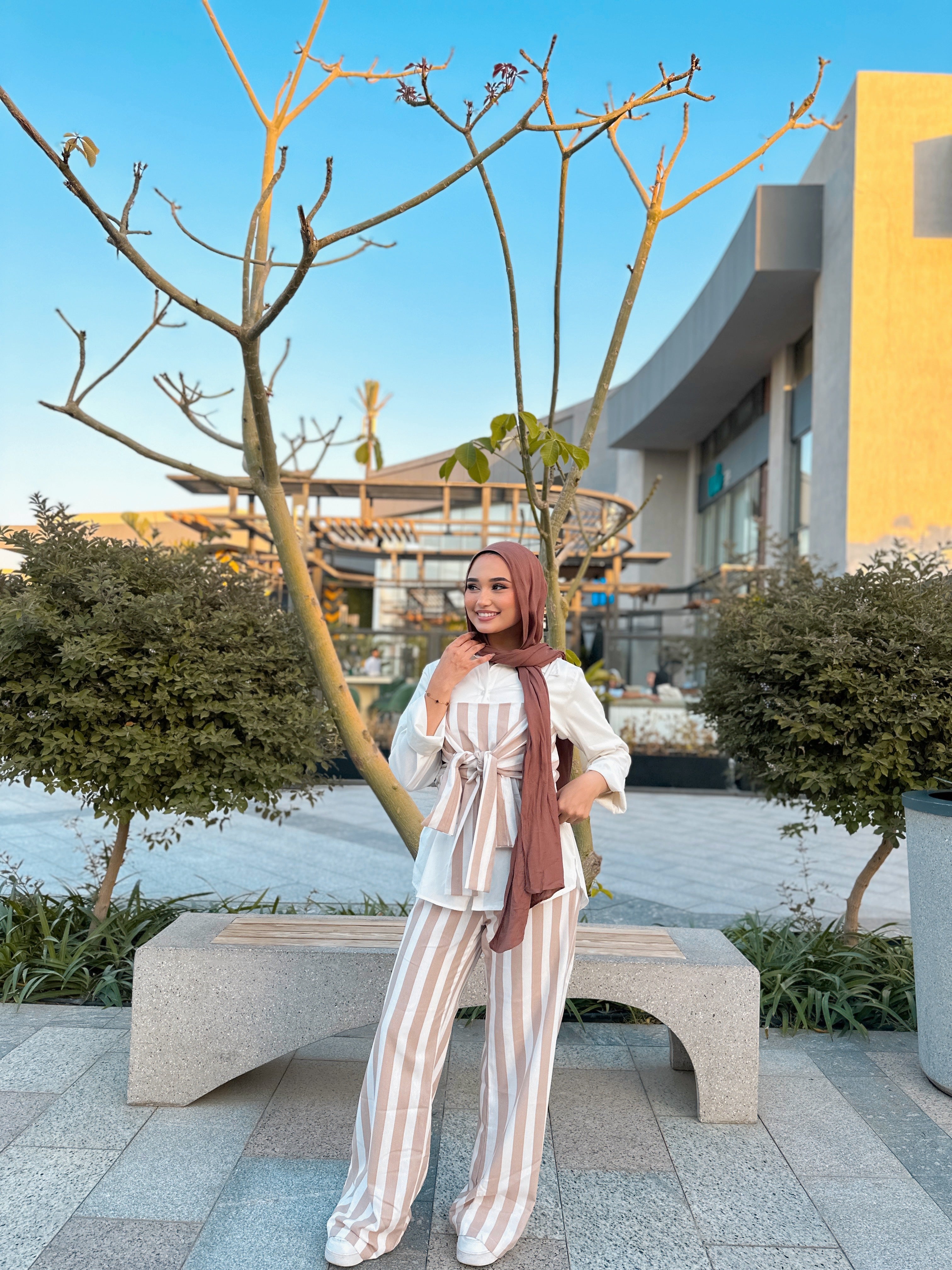 Stripy Ribbon Set Top