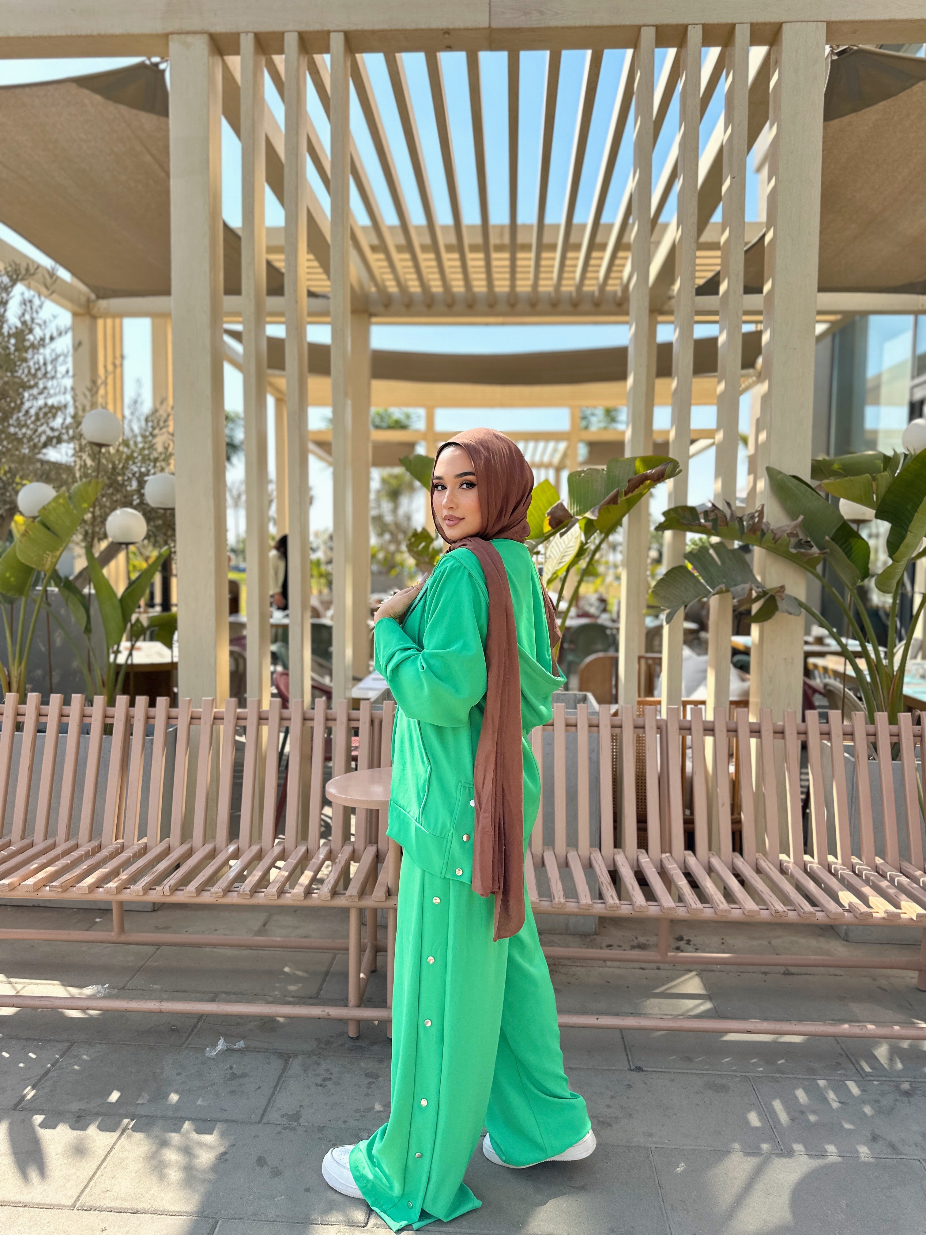 All Buttons Set Pants Green