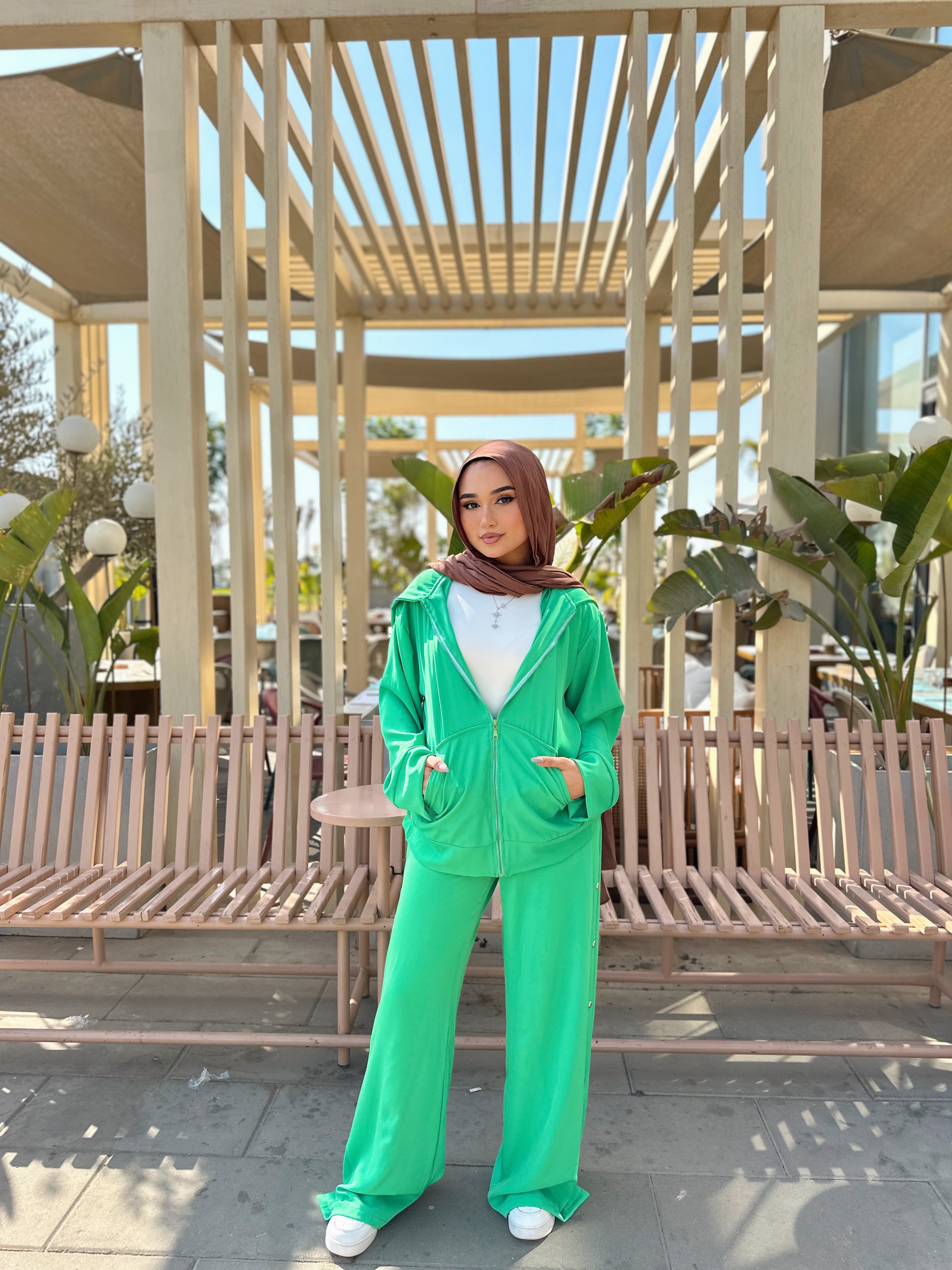 All Buttons Set Pants Green