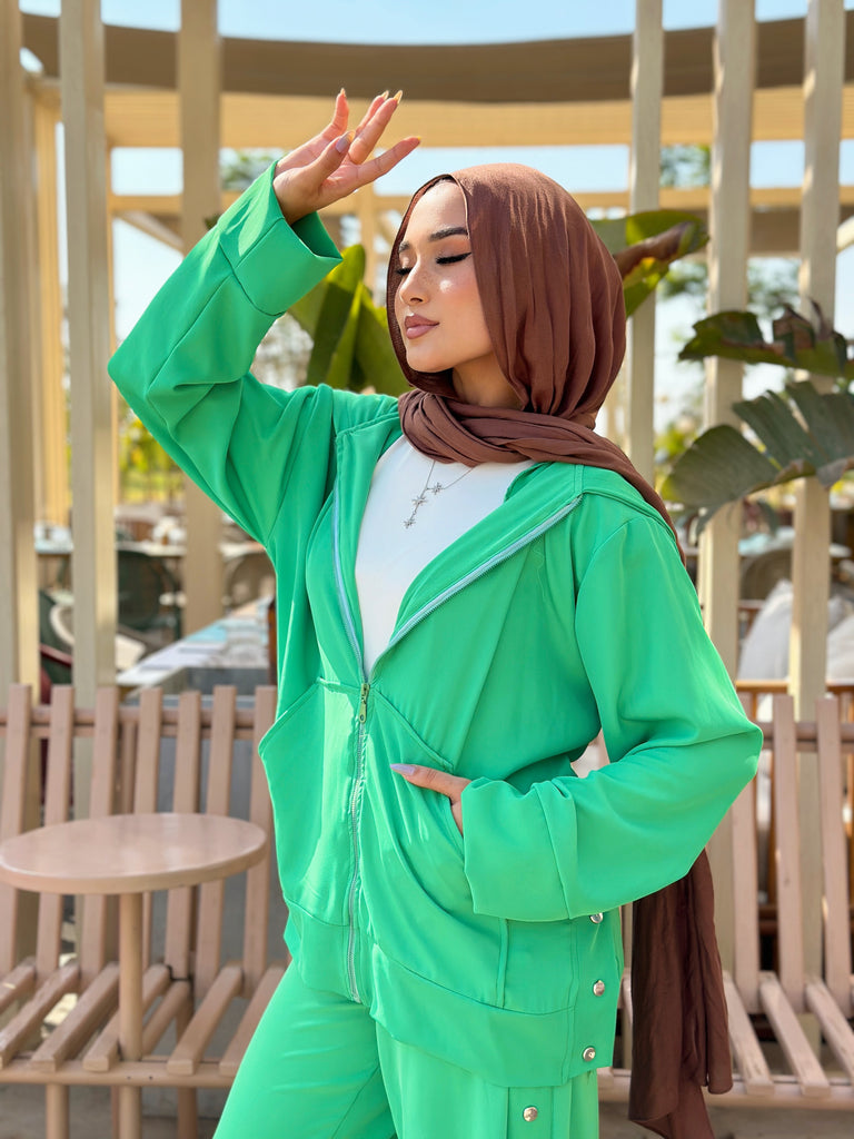 All Buttons Set Sweatshirt Green