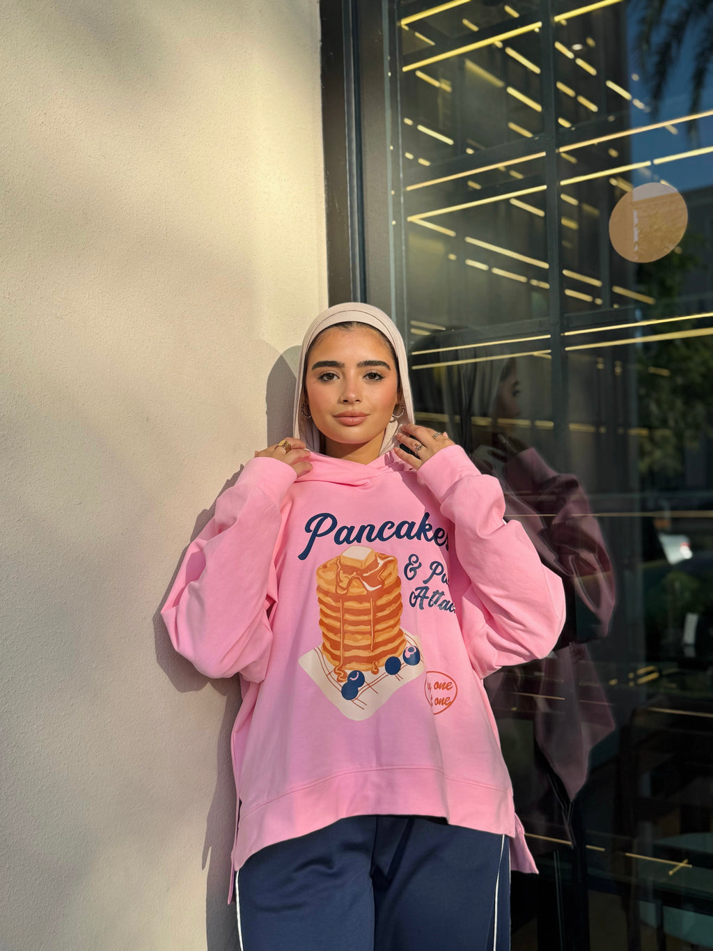 Pancakes Panic Rose Sweatshirt
