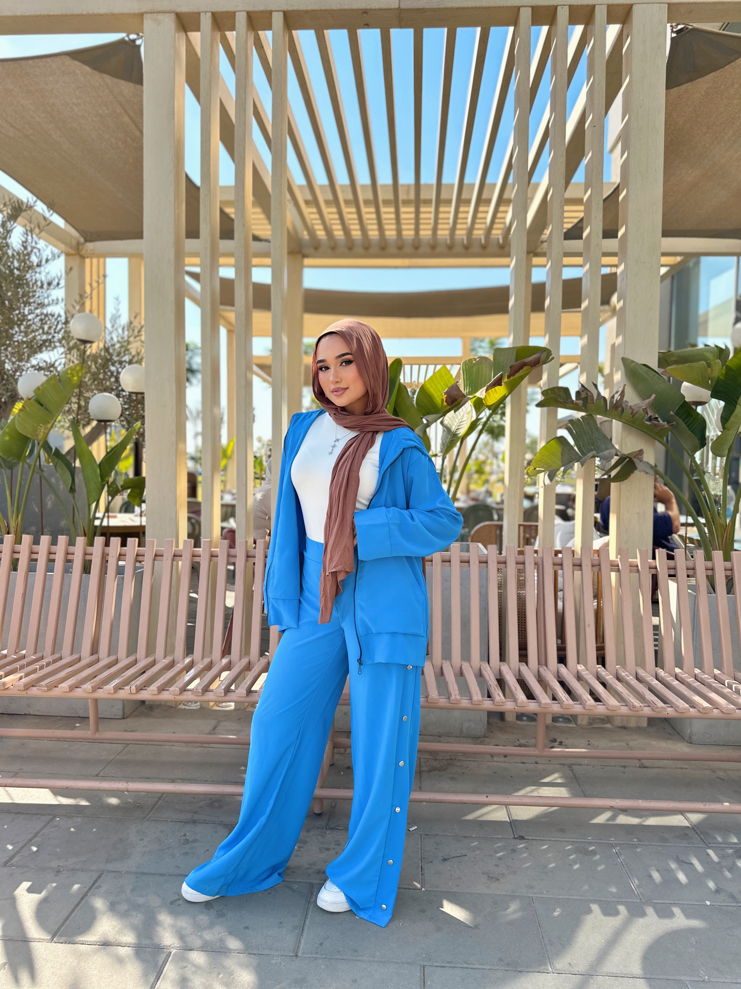 All Buttons Set Pants Royal Blue