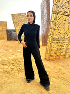 Knit Wide Pants Black