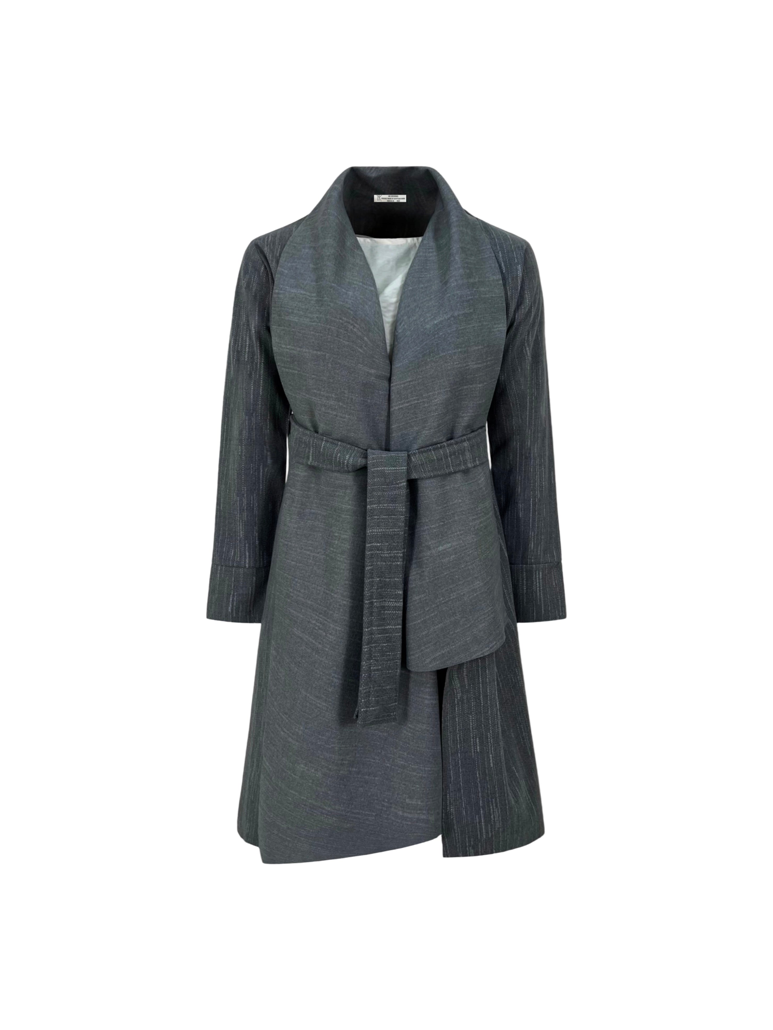 Scratched Foulard Coat