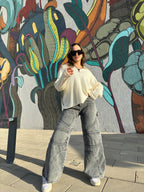 Cerotti Denim Pants Silver Clouds
