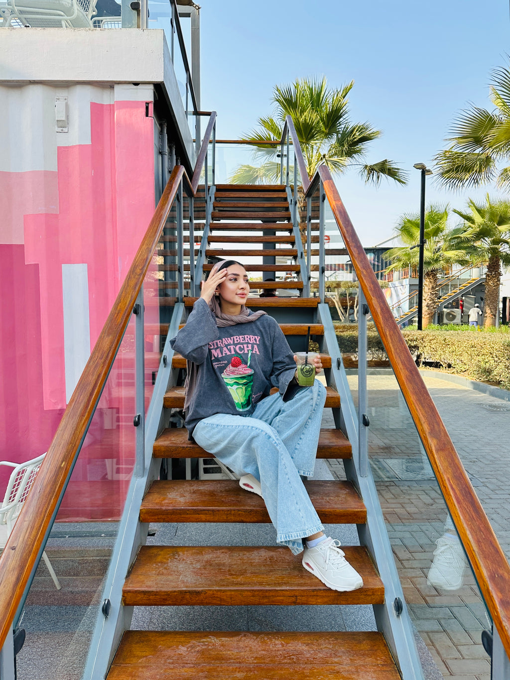Strawberry Matcha Long T-Shirt