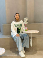 Cream Matcha Long T-Shirt