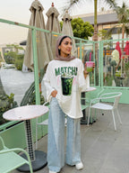 Cream Matcha Long T-Shirt