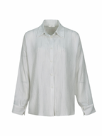 Soft Stripe Linen Set Shirt