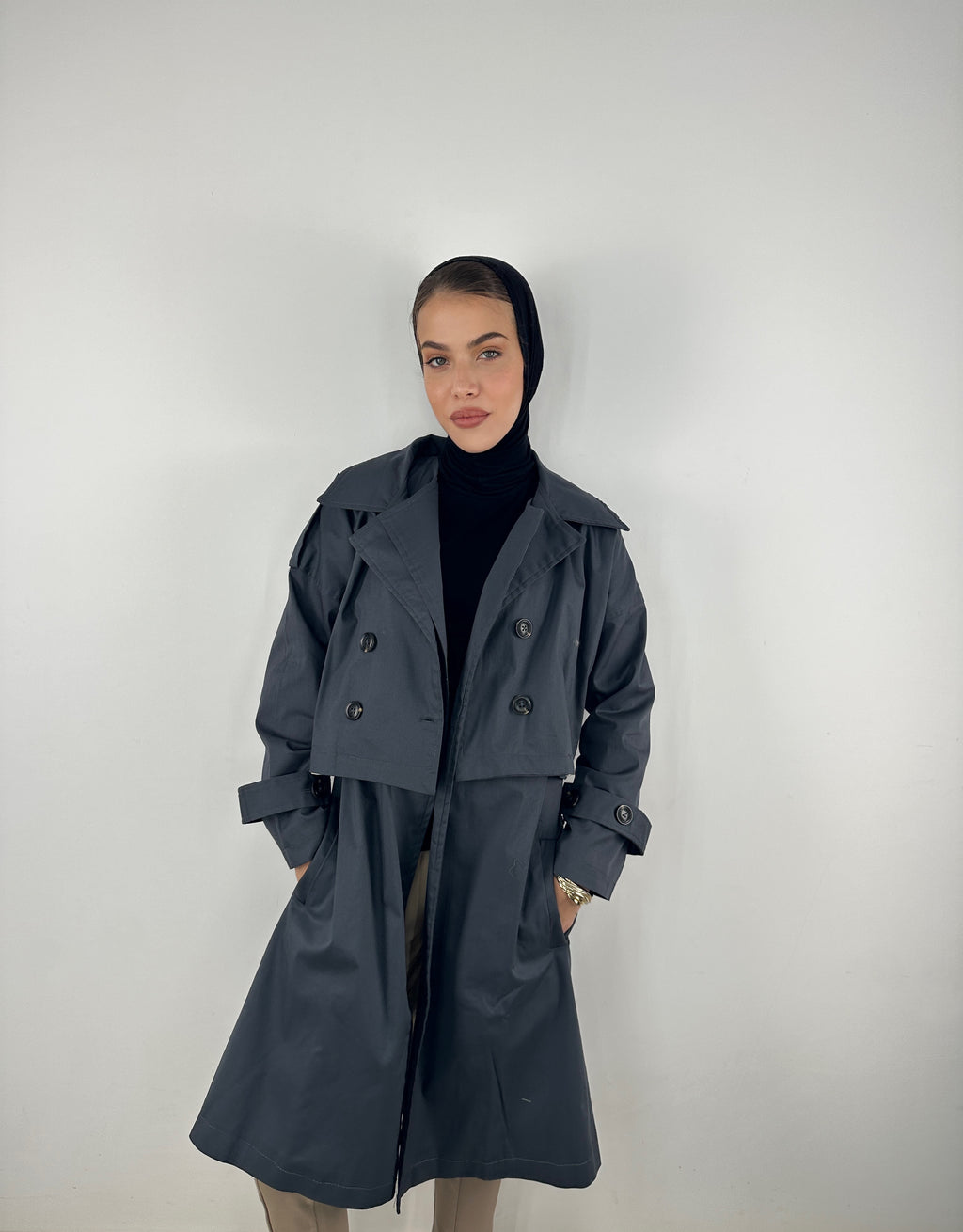 All in Trench Set Dark Grey