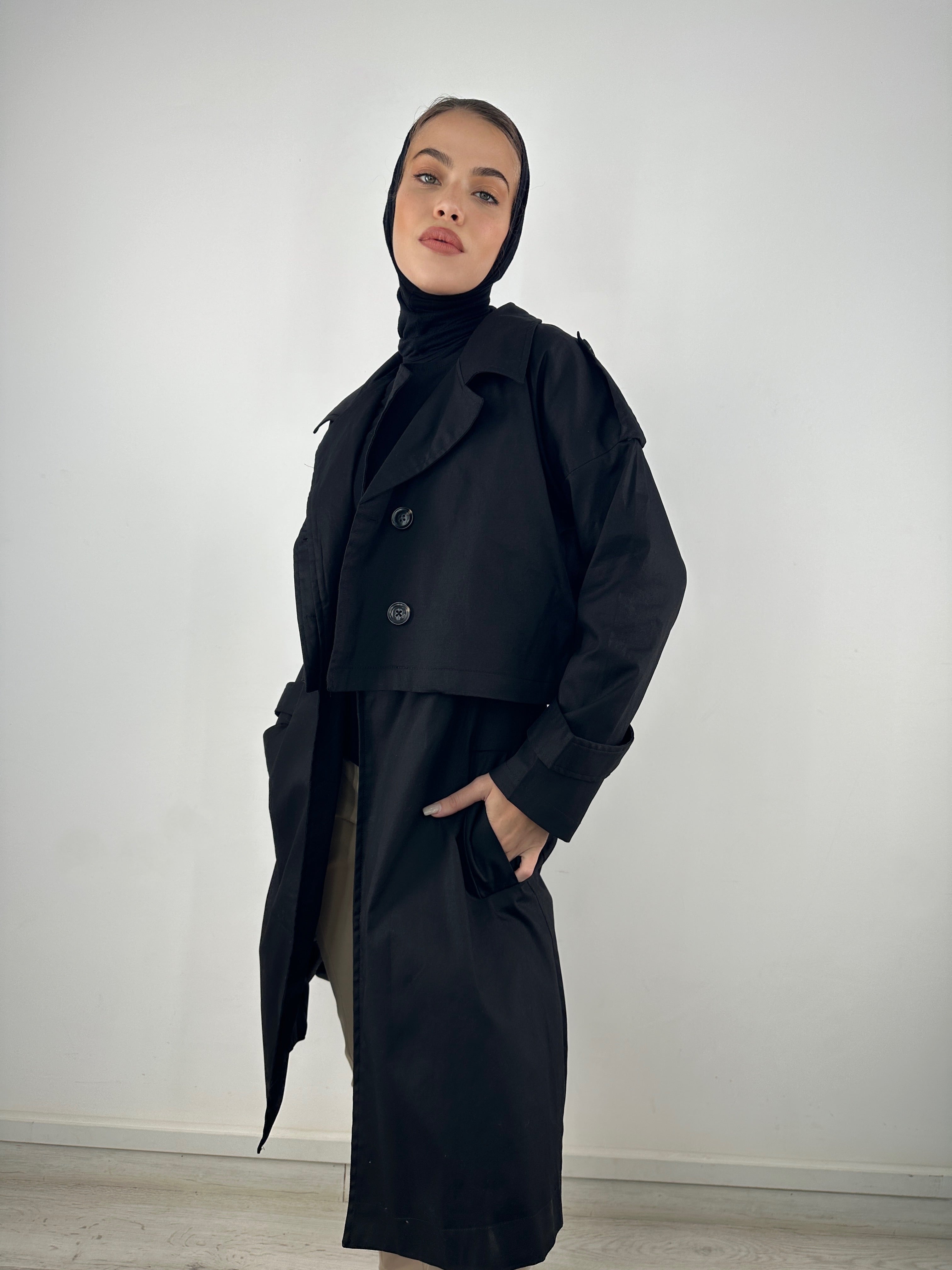 All In The Trench Set Black