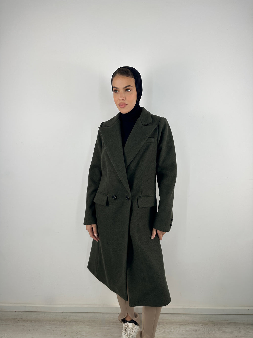 New French Coat Olive