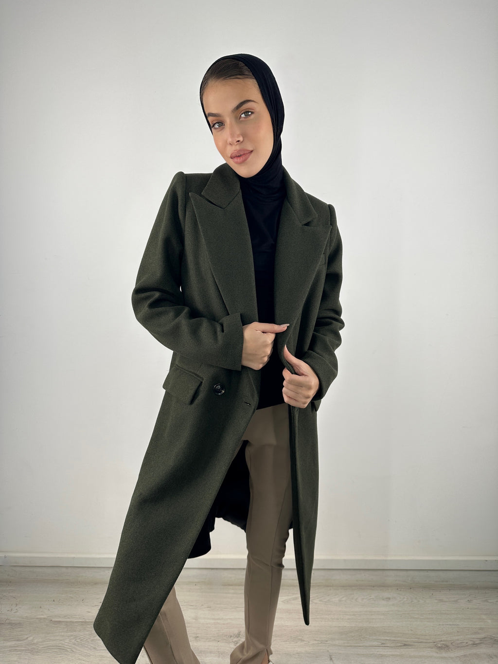 New French Coat Olive