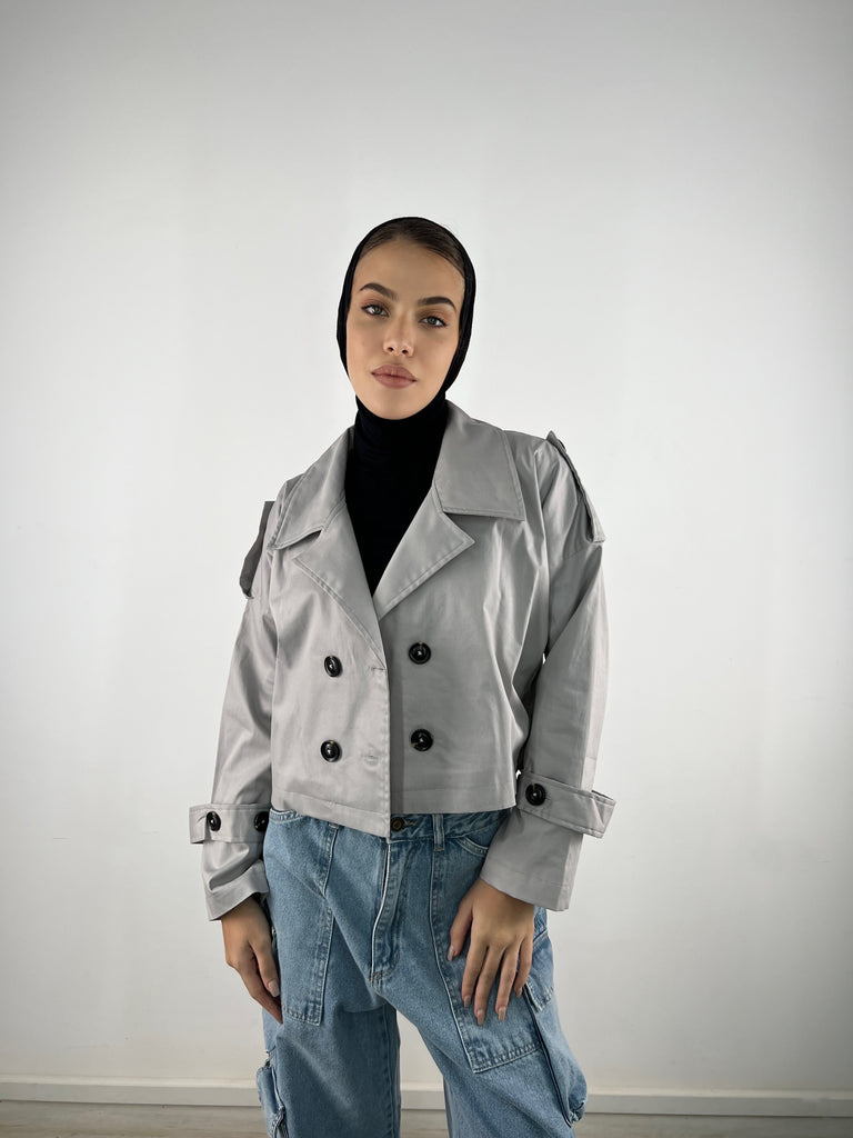 All in Trench Set Heather Grey