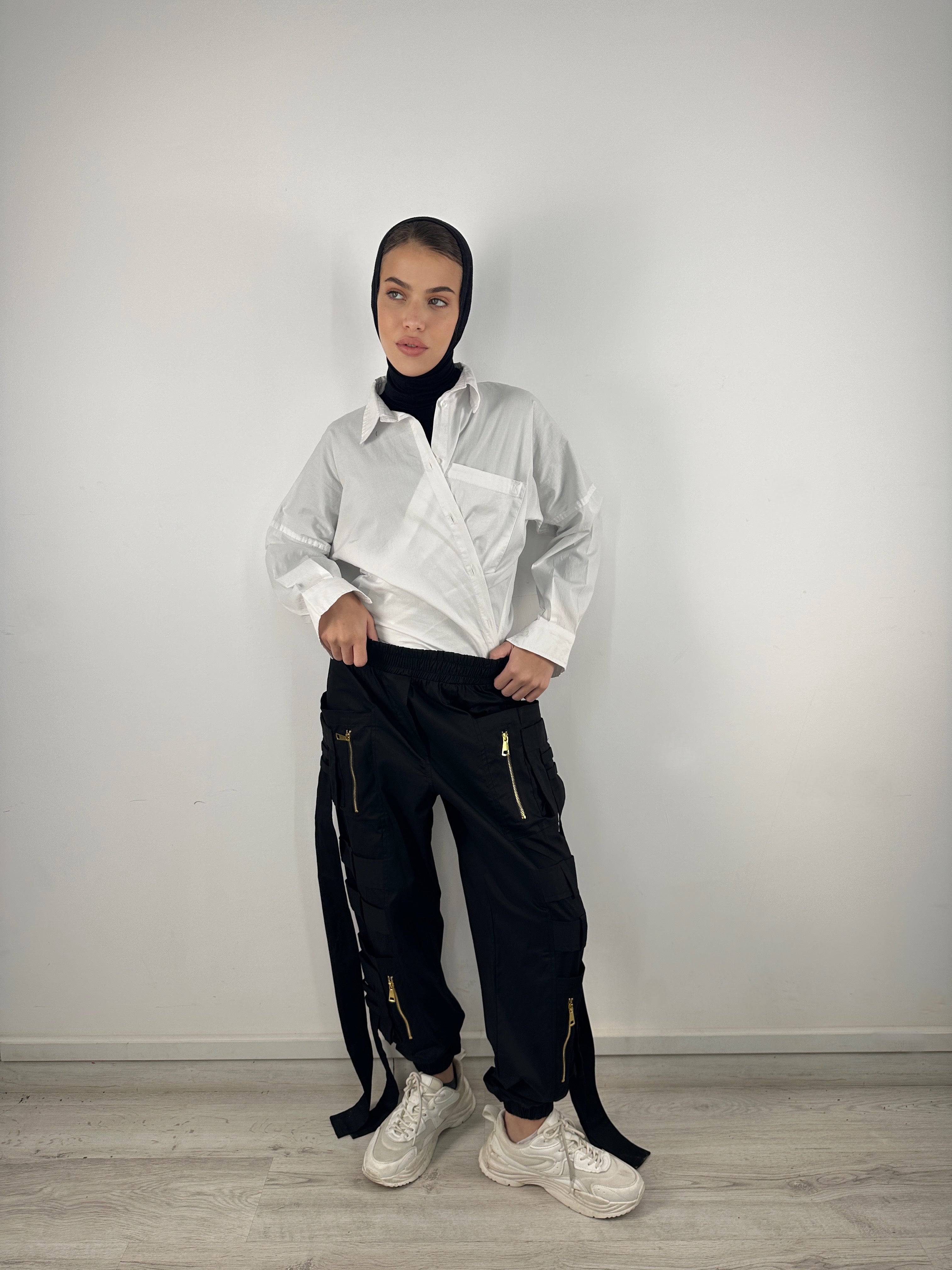 Pockets And Straps Joggers Black