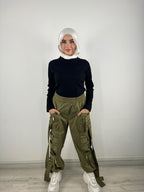 Pockets And Straps Joggers Olive
